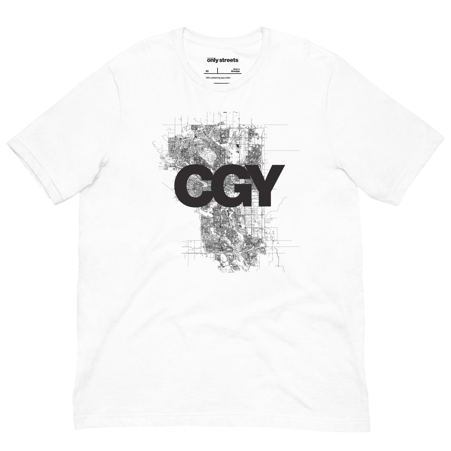 Calgary Street Map Graphic Tee — eco ink Canadian streetwear | Mad Monkey