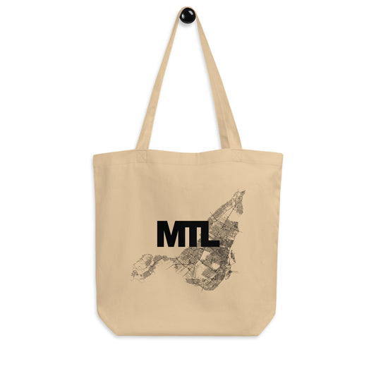 Montreal Only Streets Eco Tote Bag — city map print | Mad Monkey