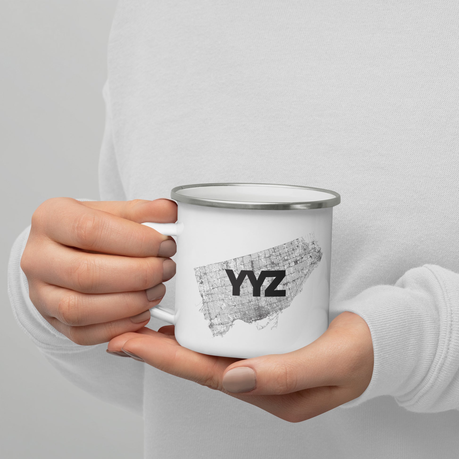 Toronto YYZ Only Streets Enamel Mug — city graphic drinkware | Mad Monkey