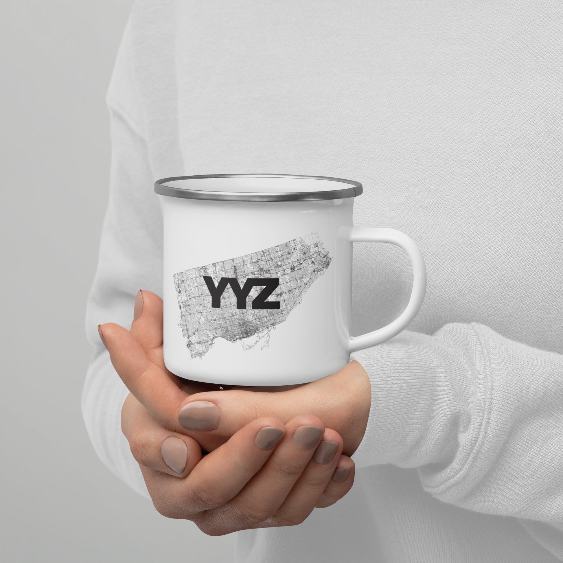 Toronto YYZ Only Streets Enamel Mug — city graphic drinkware | Mad Monkey