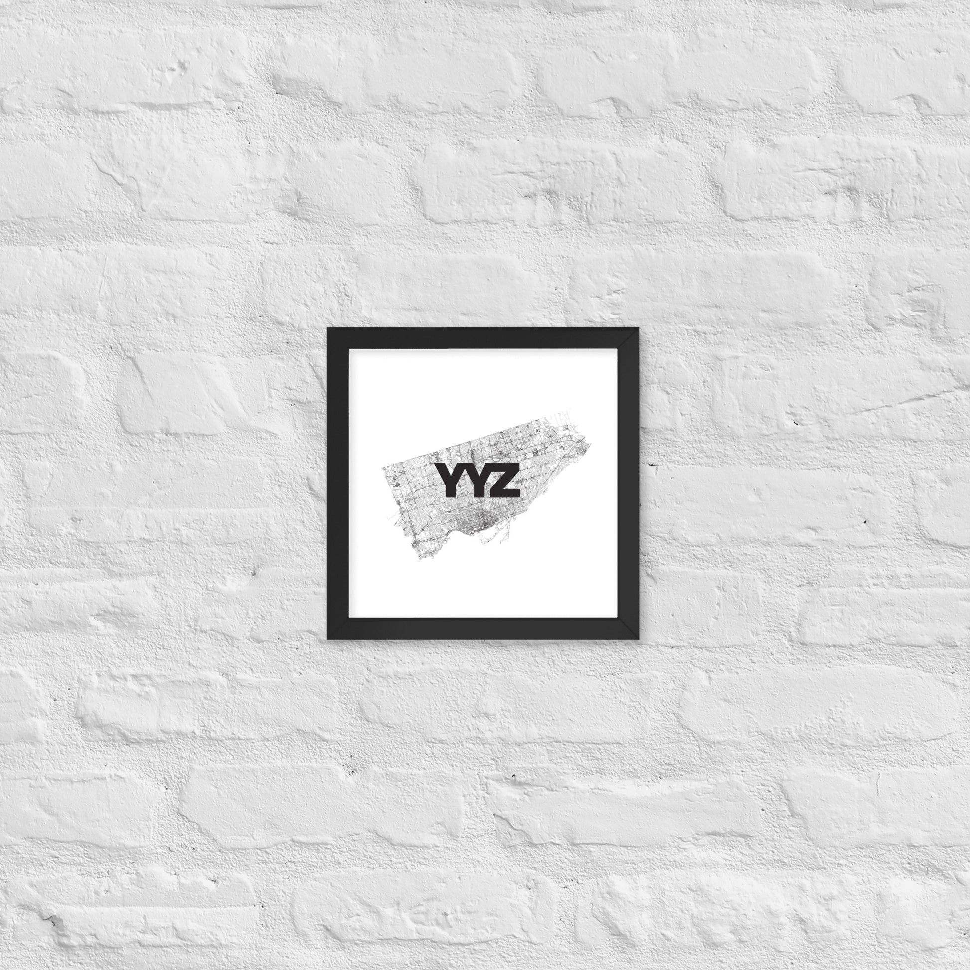 Toronto YYZ Only Streets Framed Poster — city map wall art | Mad Monkey