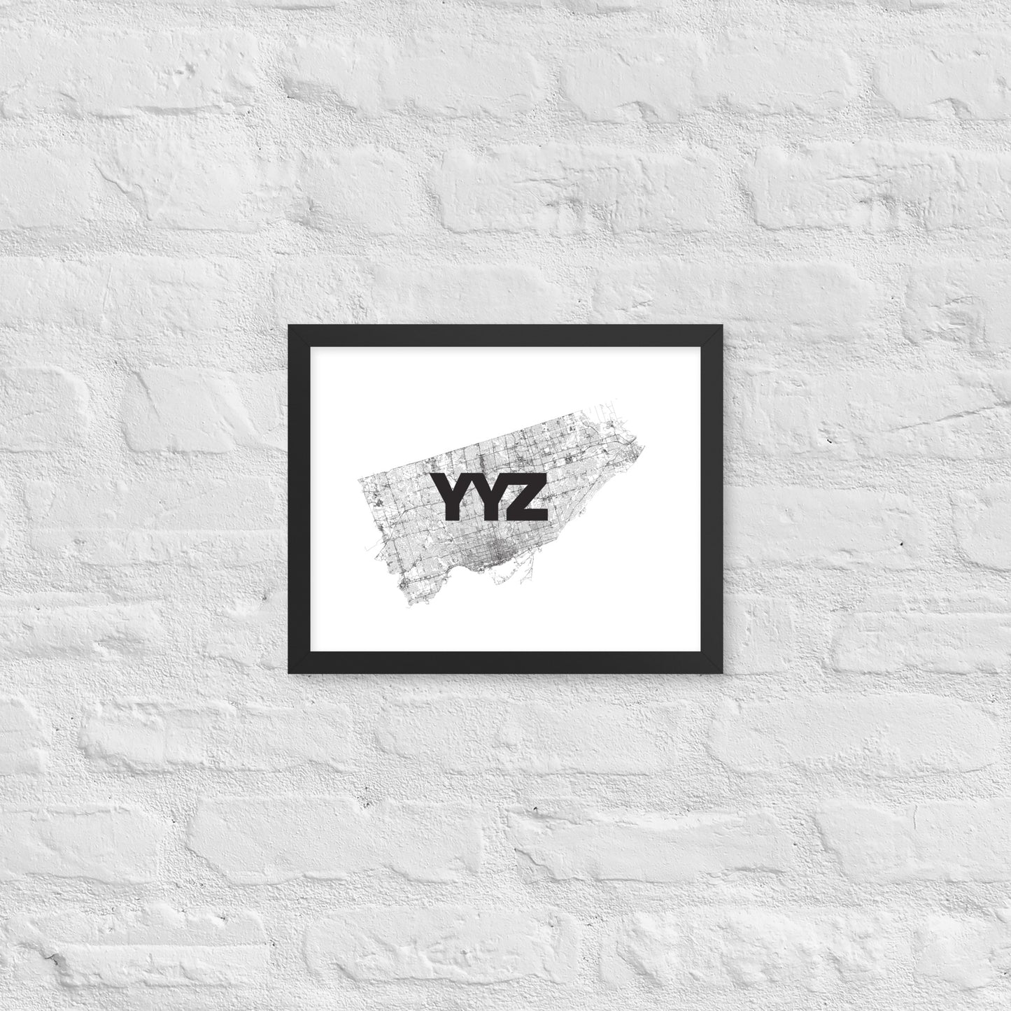 Toronto YYZ Only Streets Framed Poster — city map wall art | Mad Monkey