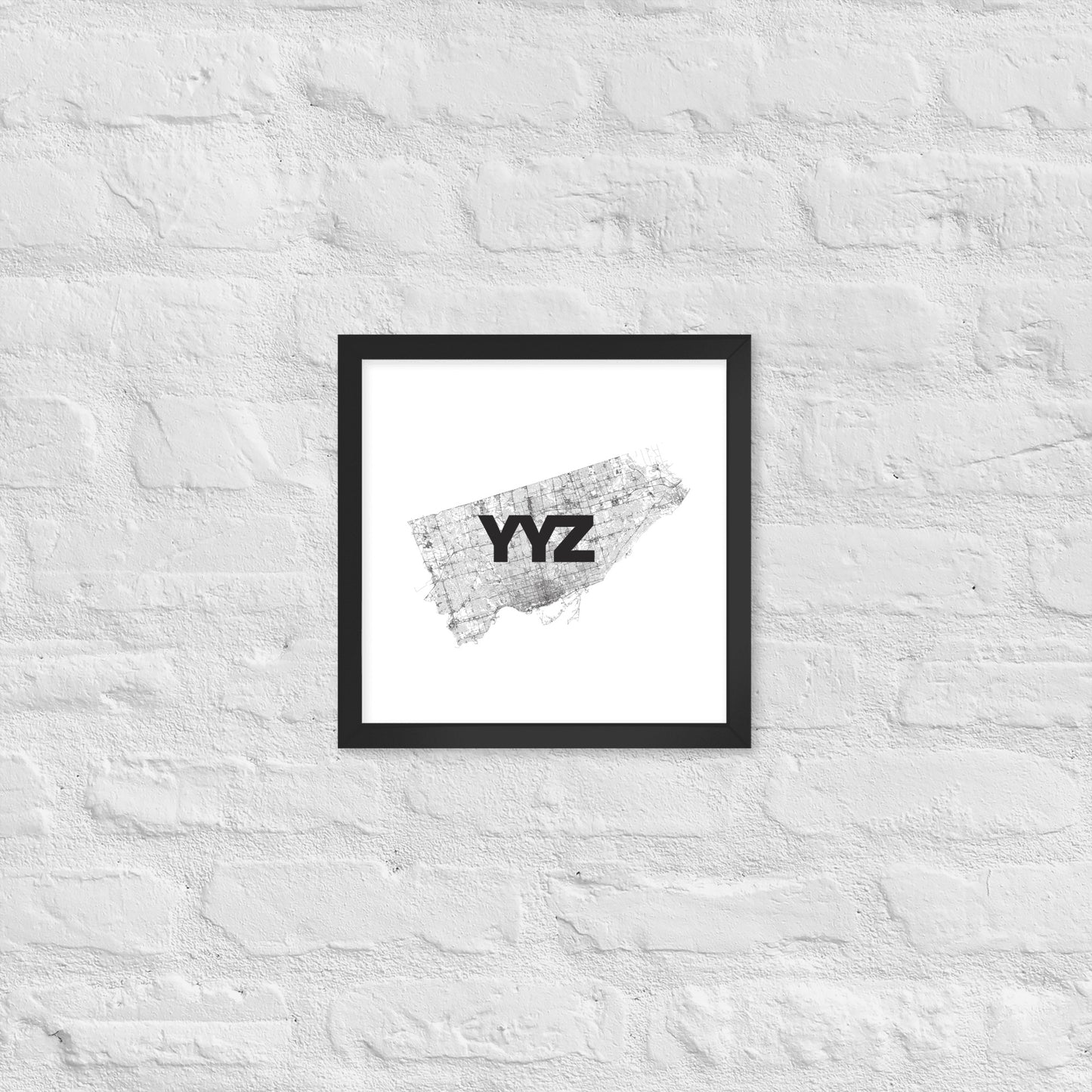 Toronto YYZ Only Streets Framed Poster — city map wall art | Mad Monkey