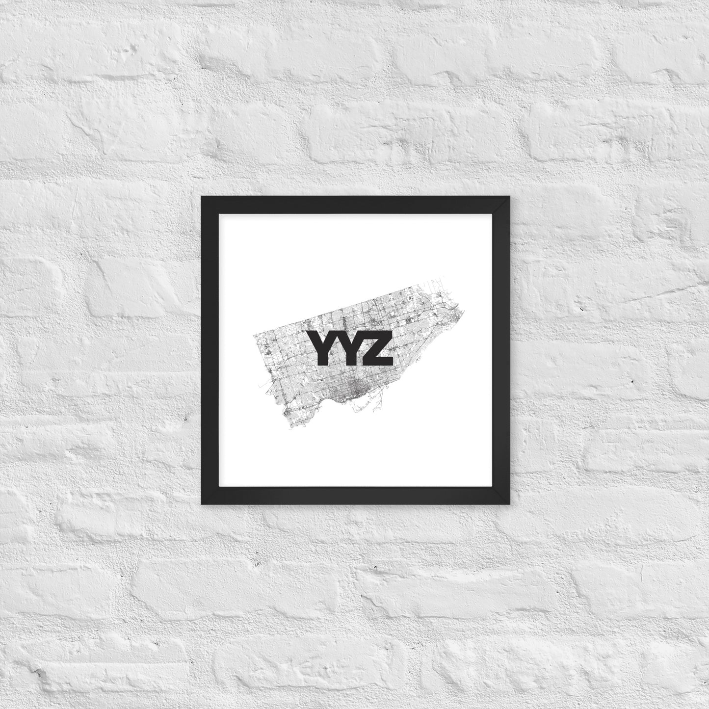 Toronto YYZ Only Streets Framed Poster — city map wall art | Mad Monkey