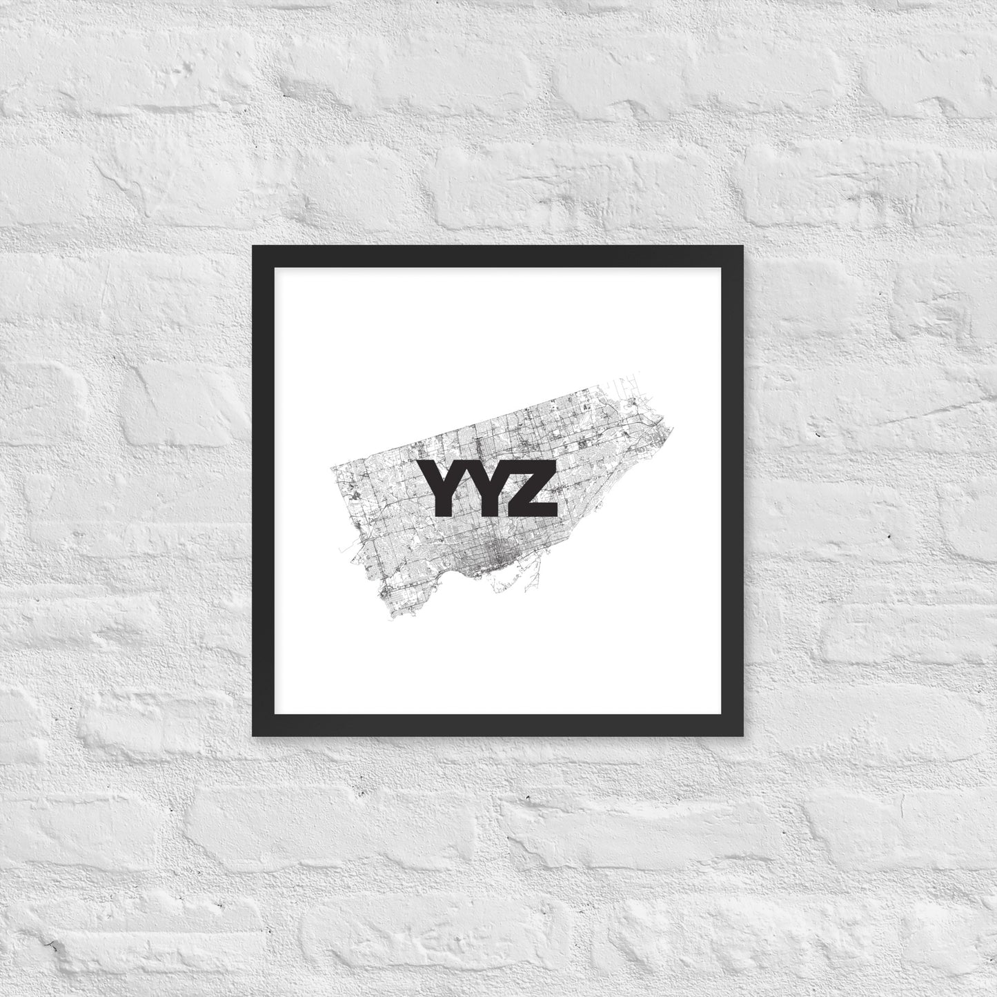 Toronto YYZ Only Streets Framed Poster — city map wall art | Mad Monkey