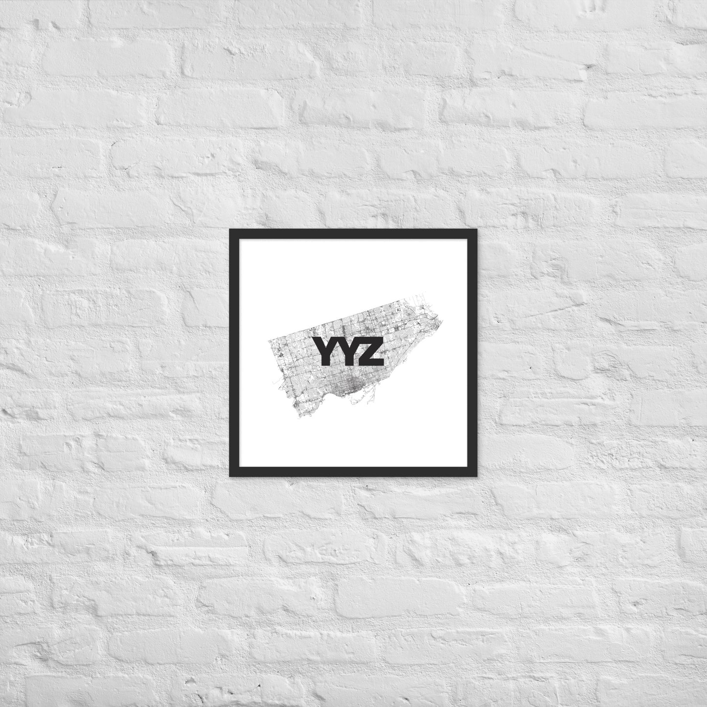 Toronto YYZ Only Streets Framed Poster — city map wall art | Mad Monkey