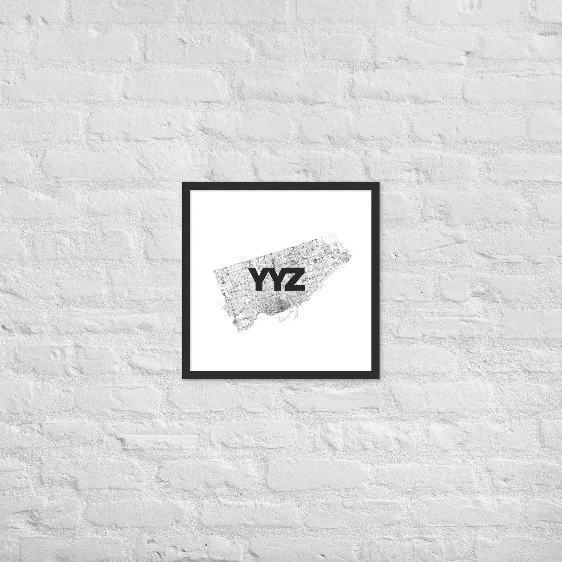 Toronto YYZ Only Streets Framed Poster — city map wall art | Mad Monkey