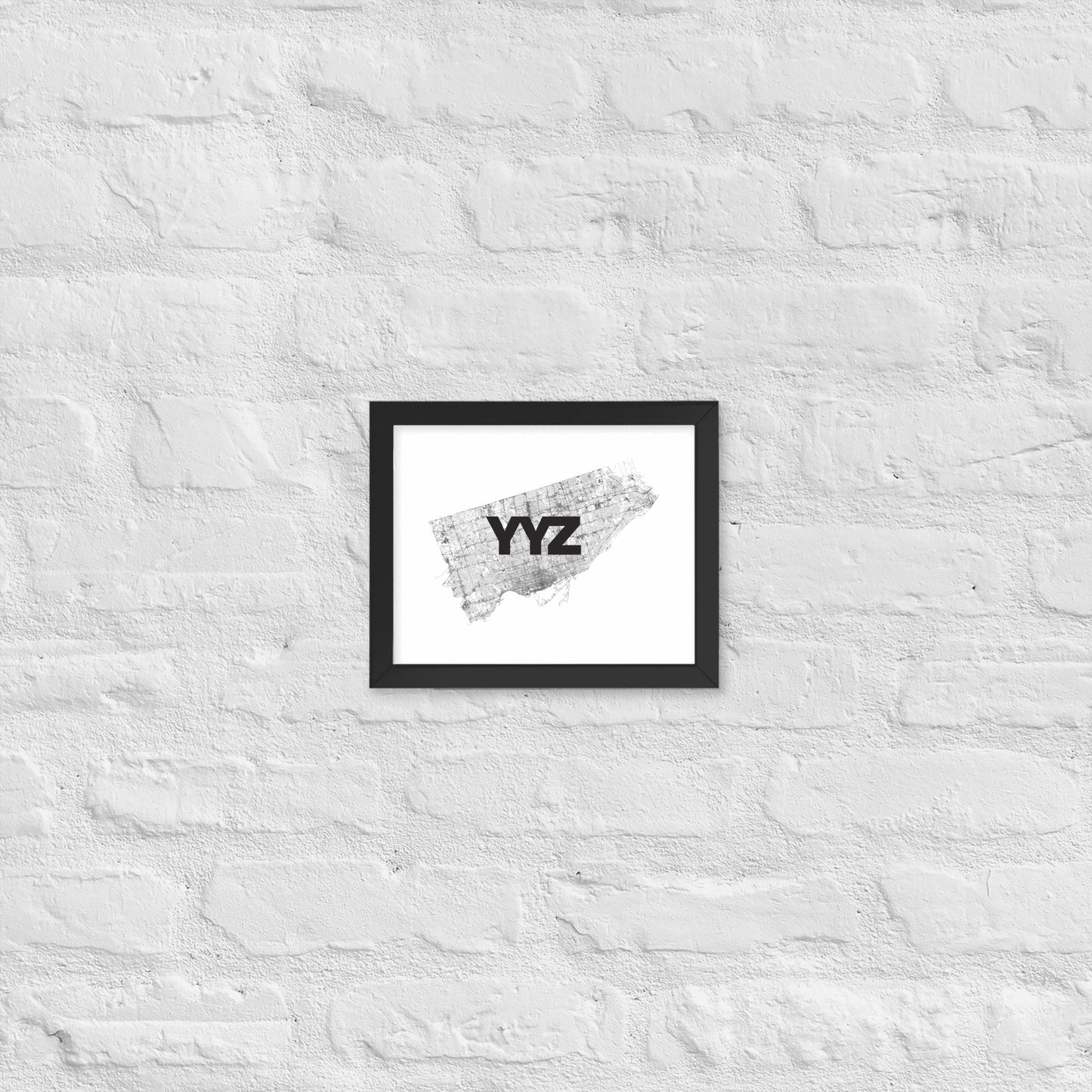 Toronto YYZ Only Streets Framed Poster — city map wall art | Mad Monkey