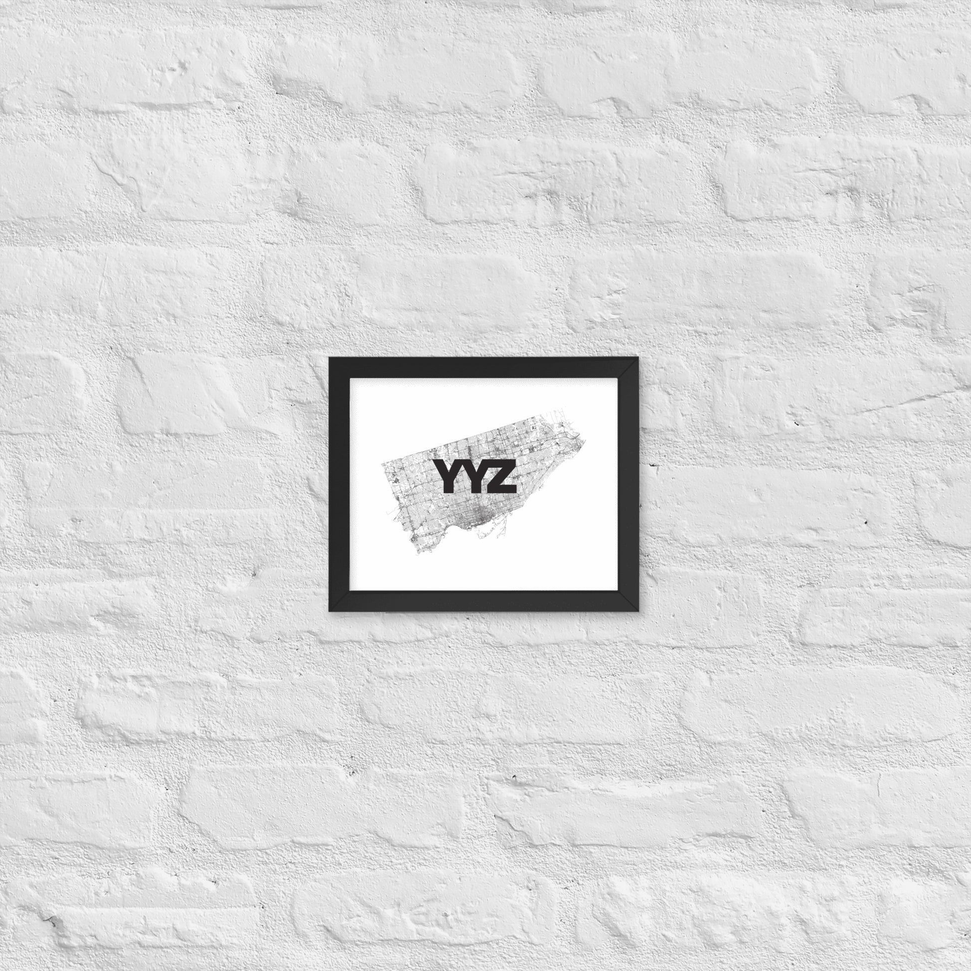 Toronto YYZ Only Streets Framed Poster — city map wall art | Mad Monkey
