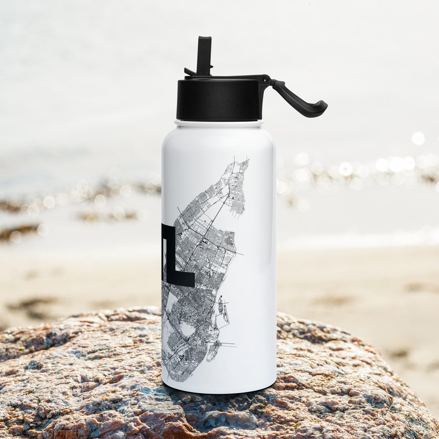 Montreal Only Streets Stainless Steel Water Bottle — 20oz | Mad Monkey