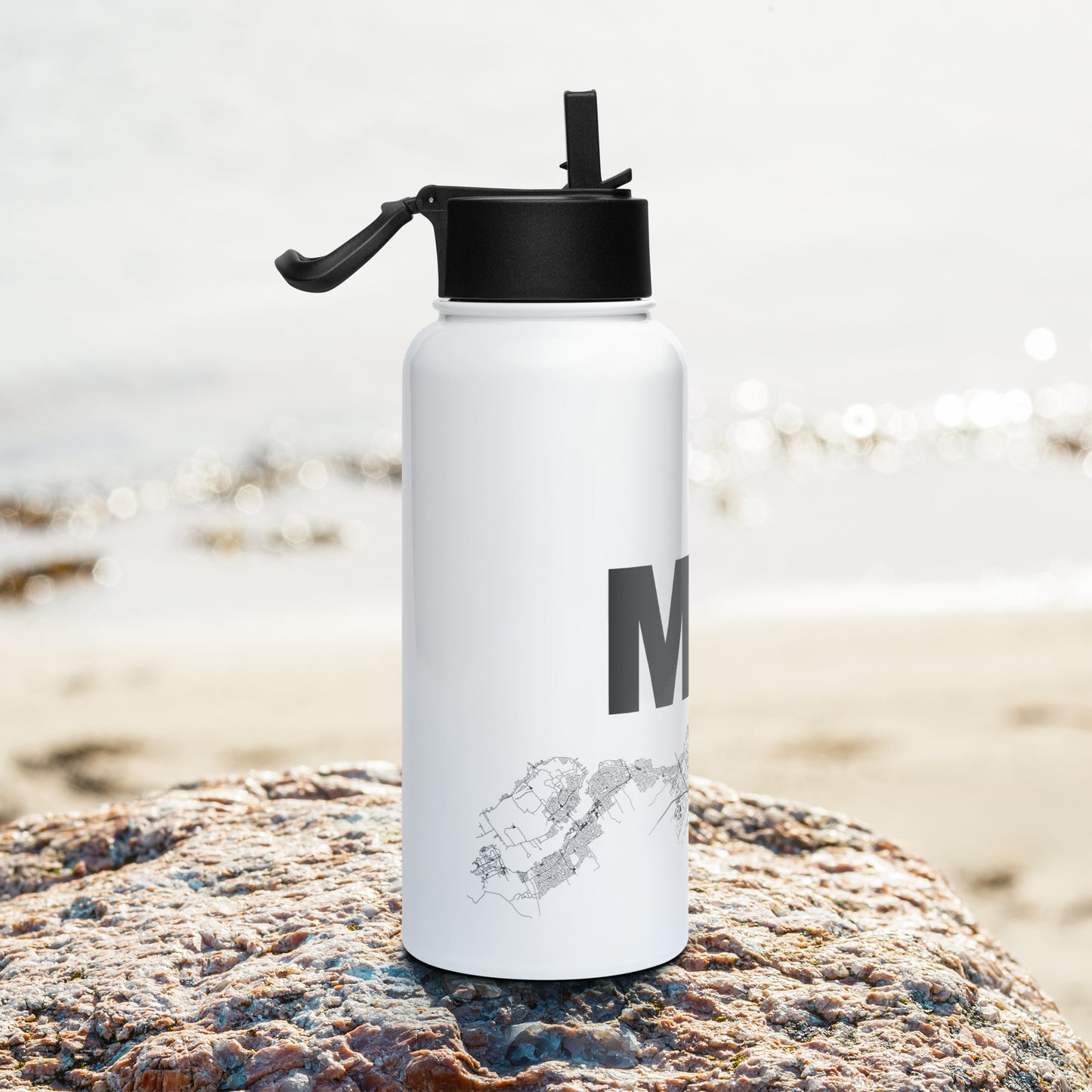 Montreal Only Streets Stainless Steel Water Bottle — 20oz | Mad Monkey