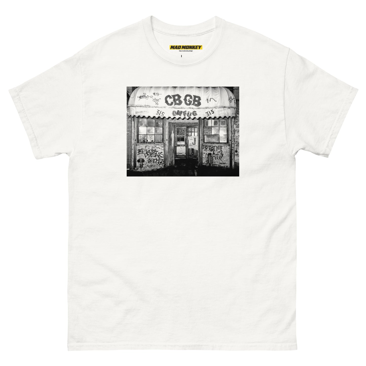 CBGB Vintage Rock Bar Graphic Tee — halftone print | Mad Monkey