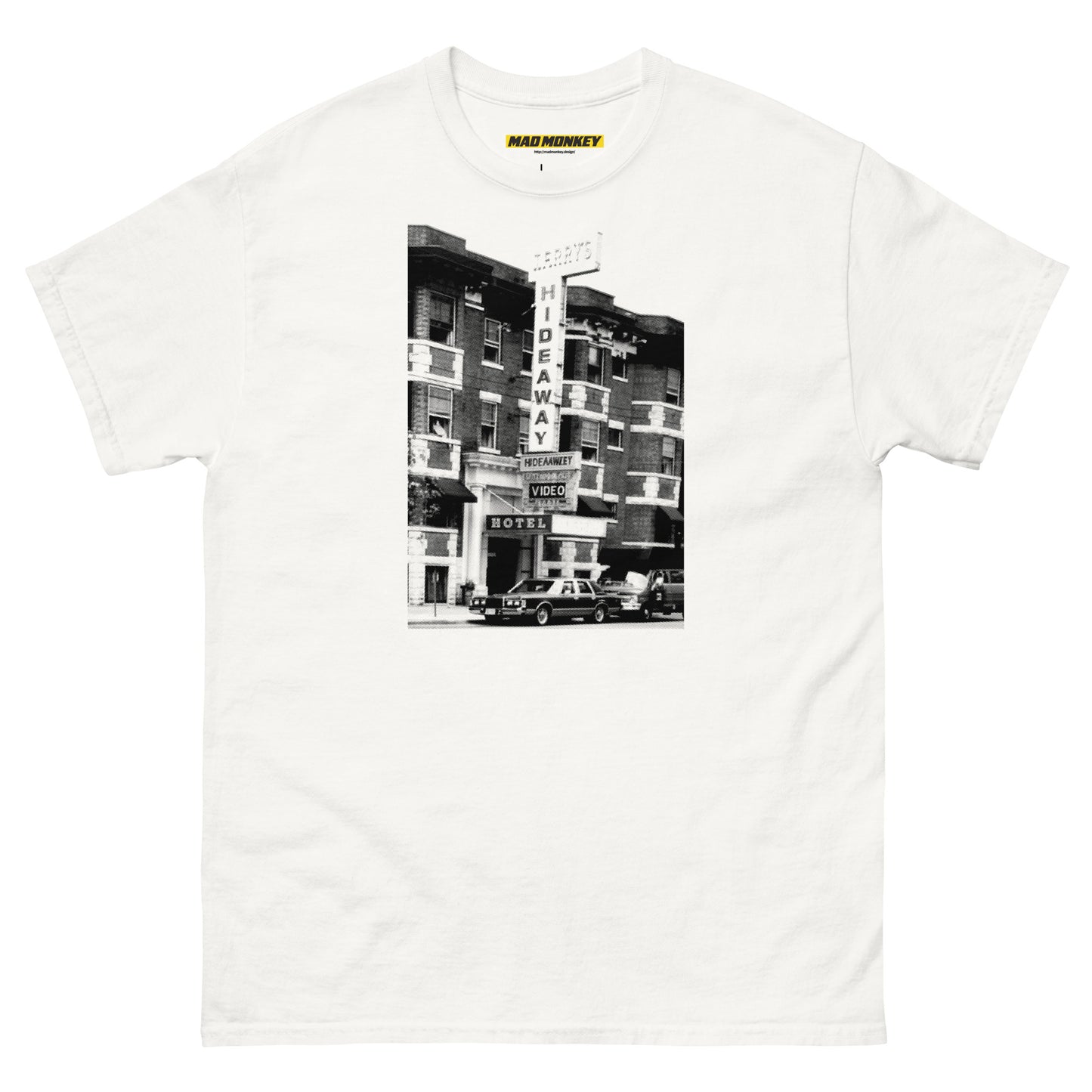 Larry's Hideaway Toronto Vintage Rock Bar Tee — halftone print | Mad Monkey