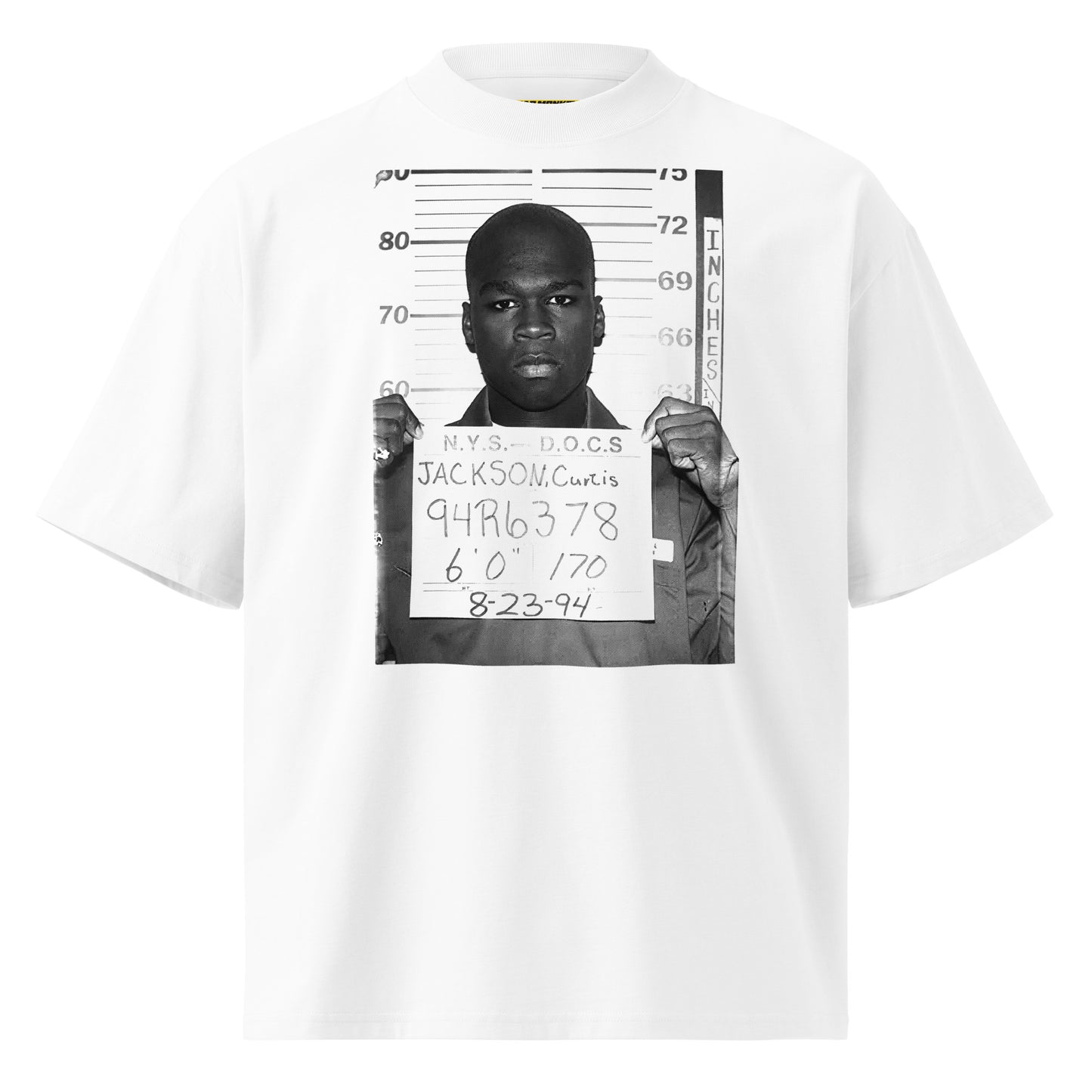 50 Cent Mugshot Oversized Graphic Tee — organic cotton | Mad Monkey