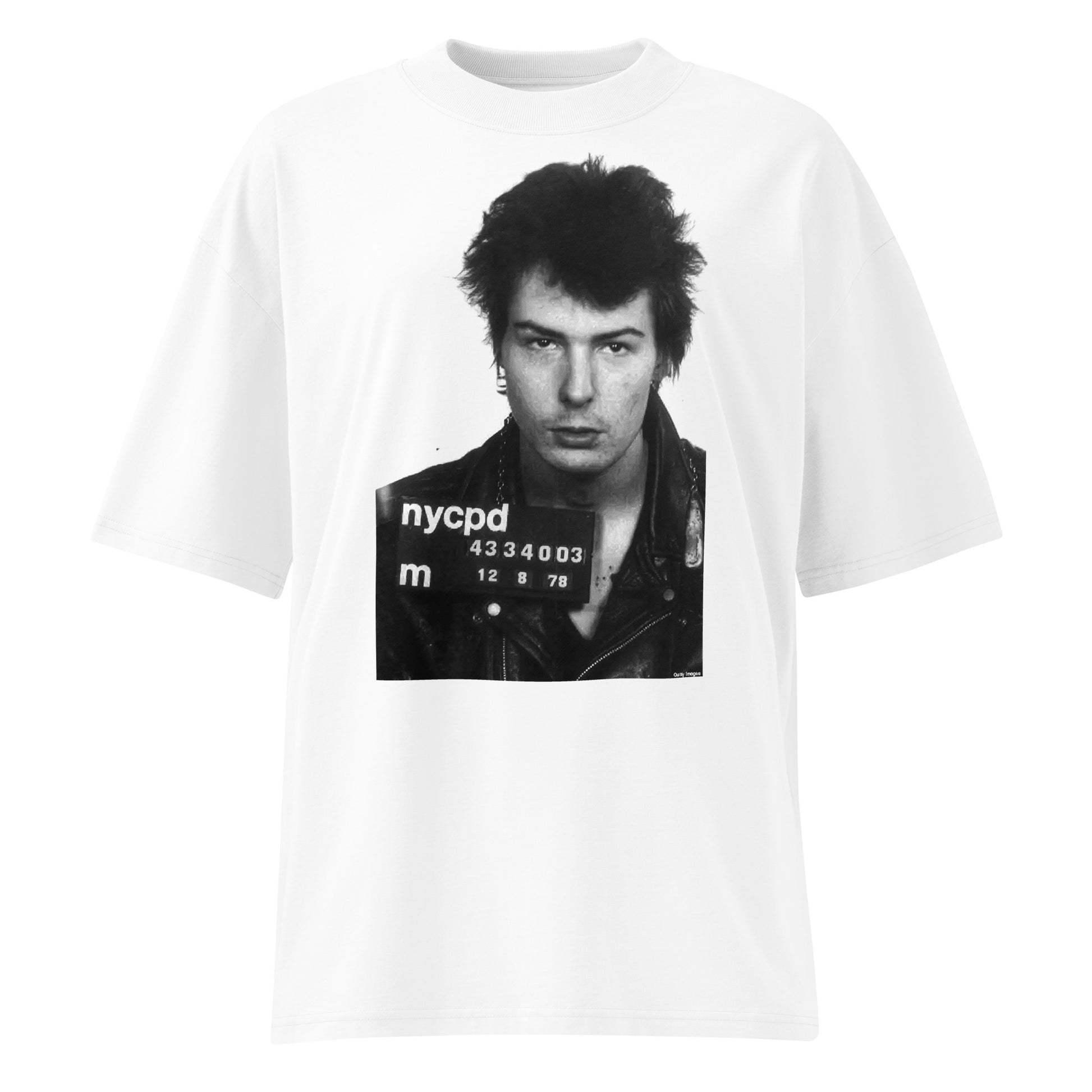 Sid Vicious Mugshot Oversized Graphic Tee — organic cotton | Mad Monkey