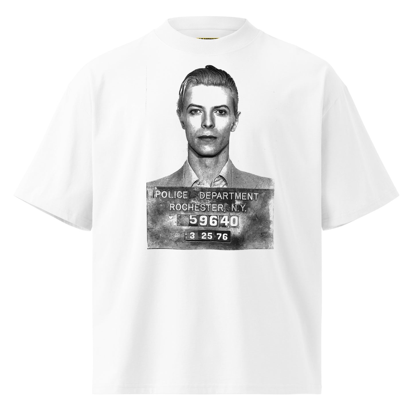 David Bowie Mugshot Oversized Graphic Tee — organic cotton | Mad Monkey