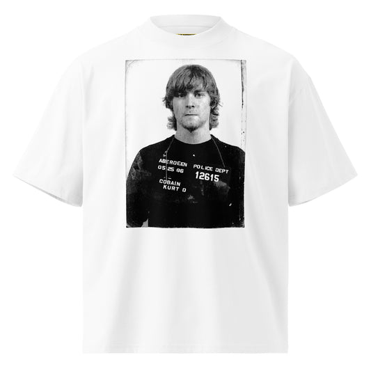 Kurt Cobain Mugshot Oversized Graphic Tee — organic cotton | Mad Monkey