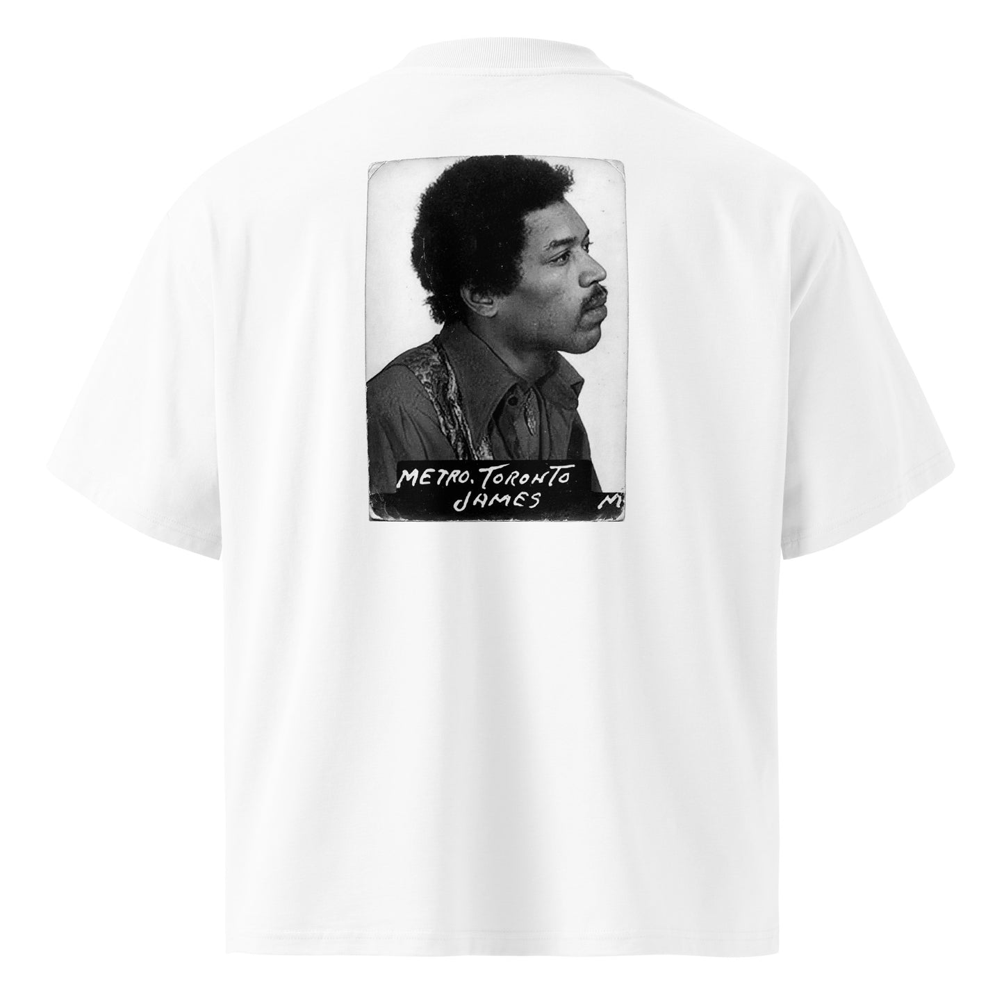 Jimi Hendrix Mugshot Oversized Graphic Tee — organic cotton | Mad Monkey