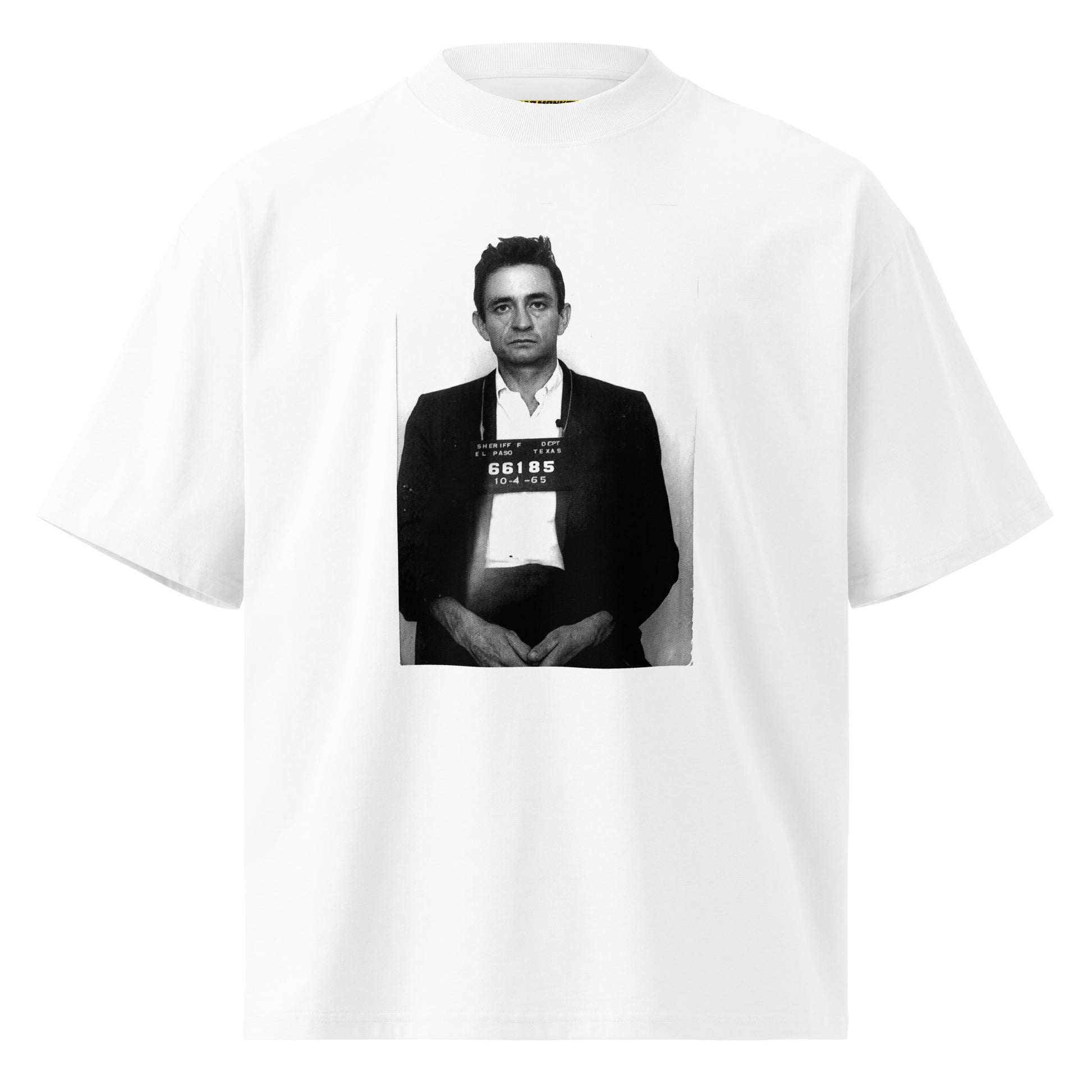 Johnny Cash Mugshot Oversized Graphic Tee — organic cotton | Mad Monkey