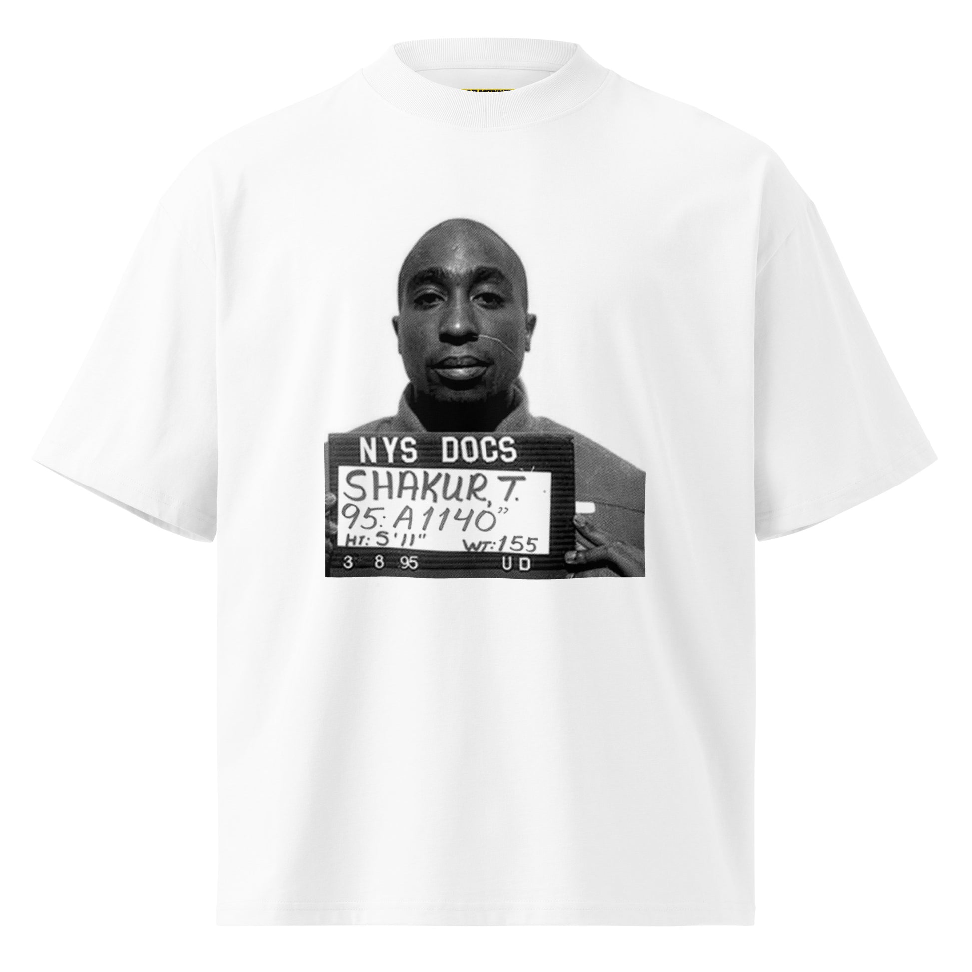 2Pac Mugshot Oversized Graphic Tee — organic cotton | Mad Monkey