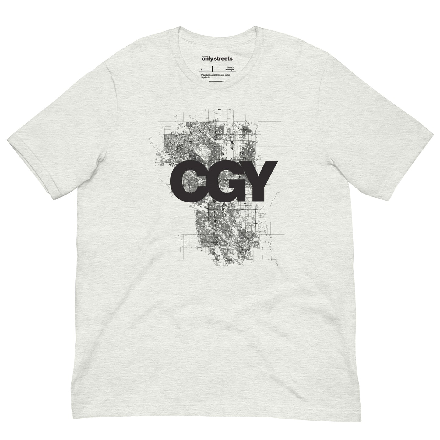 Calgary Street Map Graphic Tee — eco ink Canadian streetwear | Mad Monkey