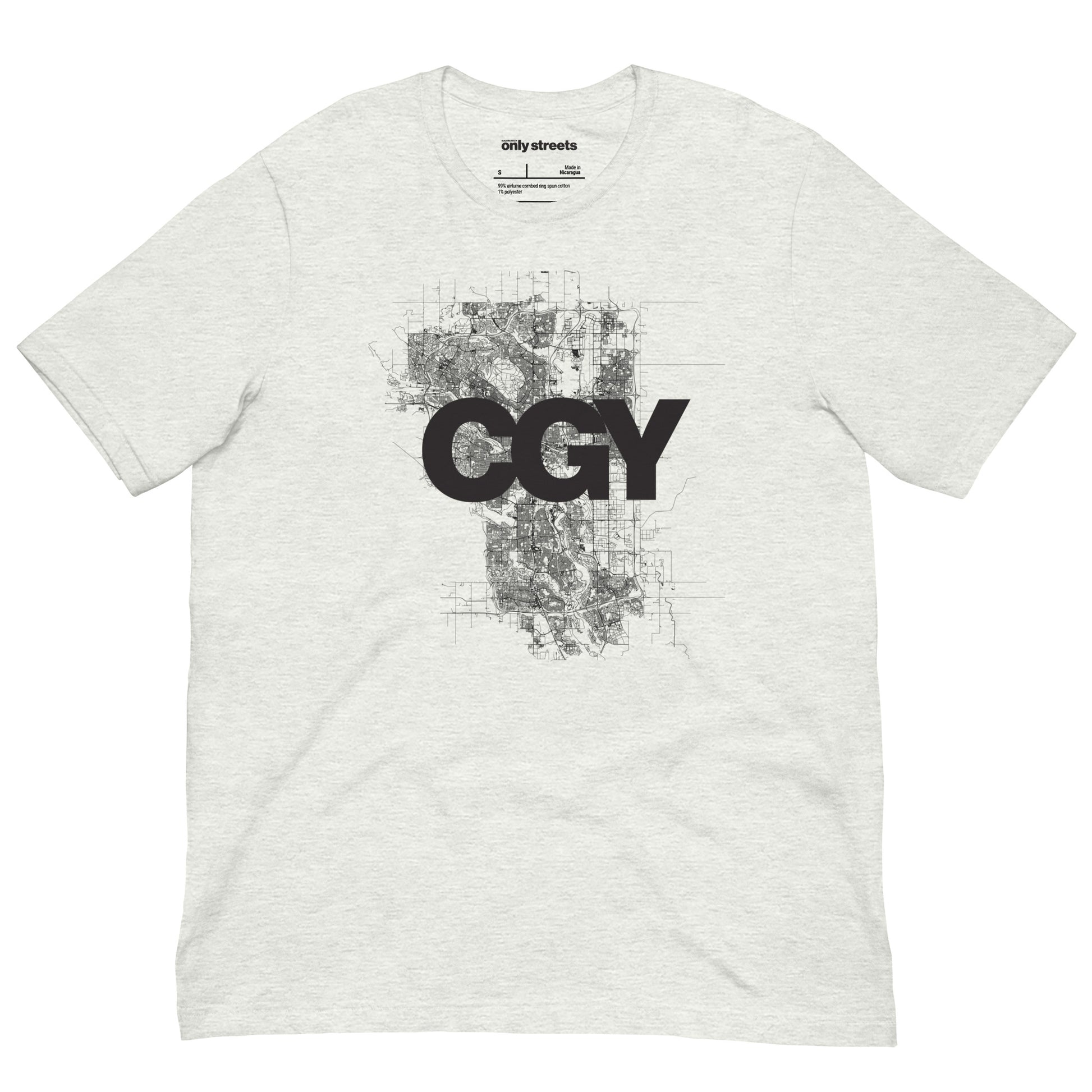 Calgary Street Map Graphic Tee — eco ink Canadian streetwear | Mad Monkey