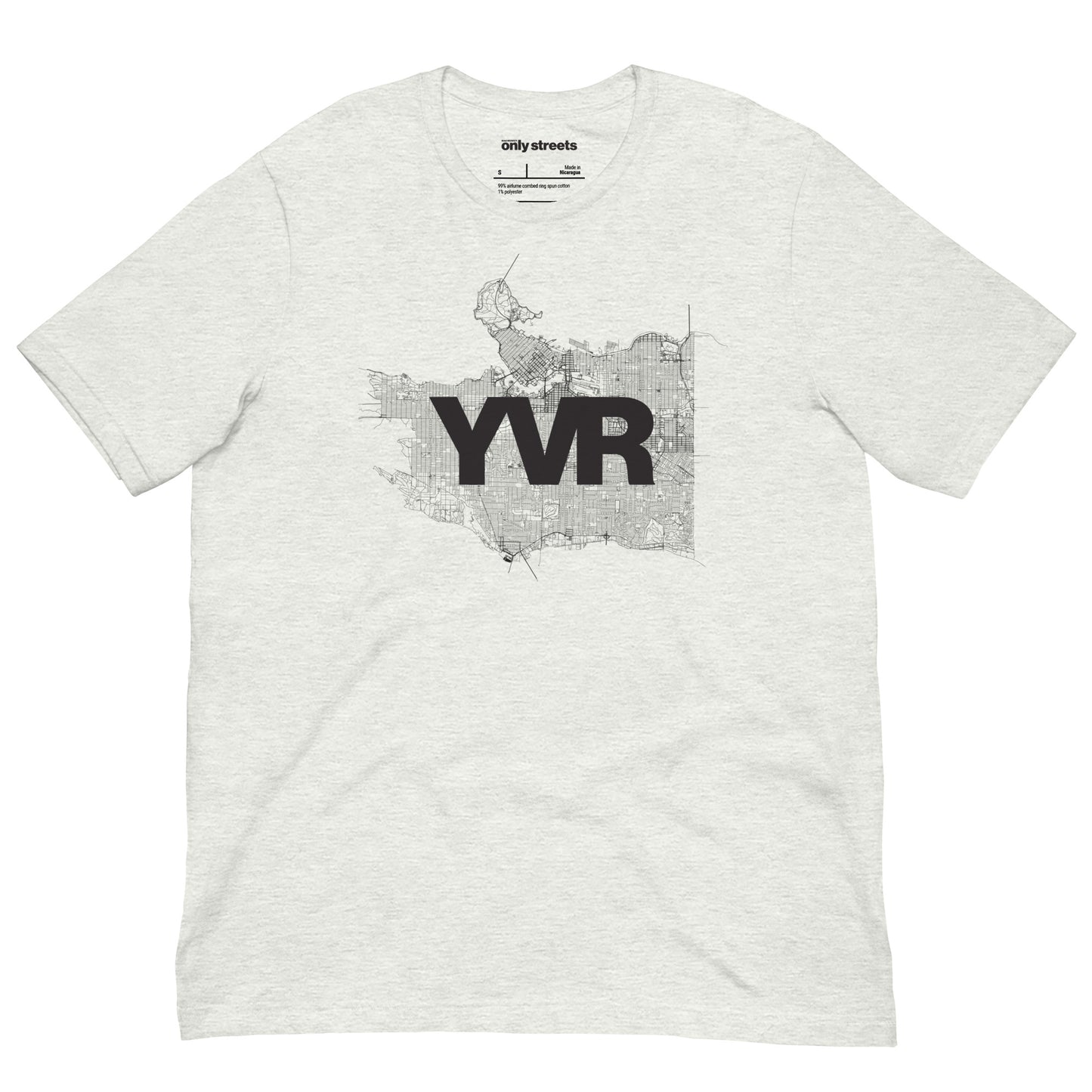 Vancouver Street Map Graphic Tee — minimalist streetwear | Mad Monkey