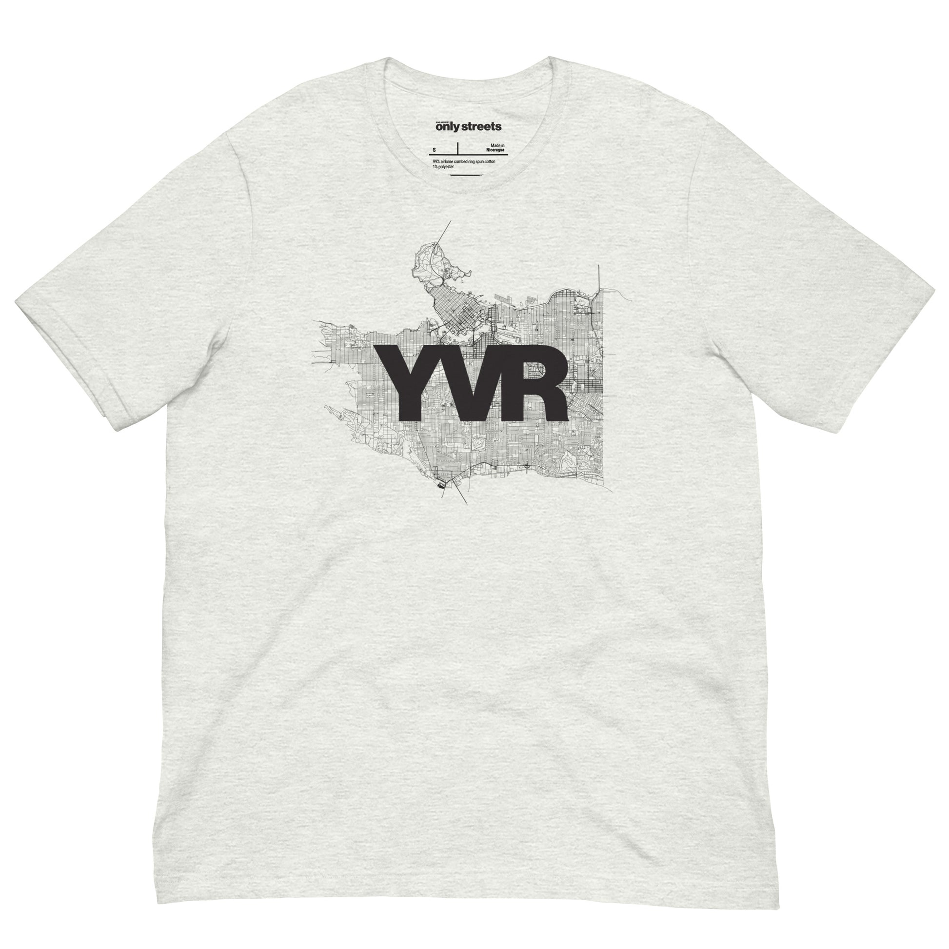 Vancouver Street Map Graphic Tee — minimalist streetwear | Mad Monkey