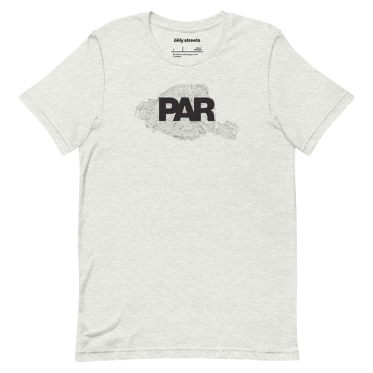 Paris Street Map Graphic Tee — Only Streets minimalist print | Mad Monkey
