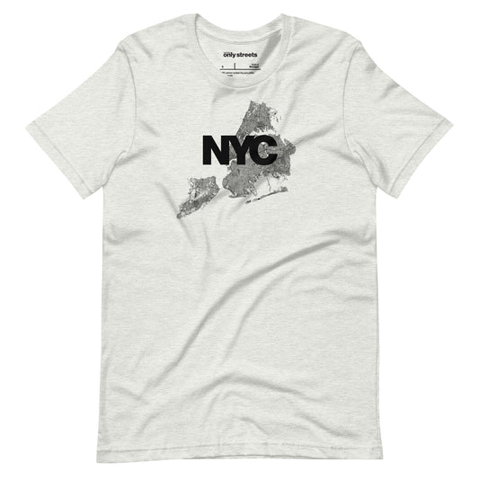 Only Streets New York Tee lifestyle — city map apparel | Mad Monkey
