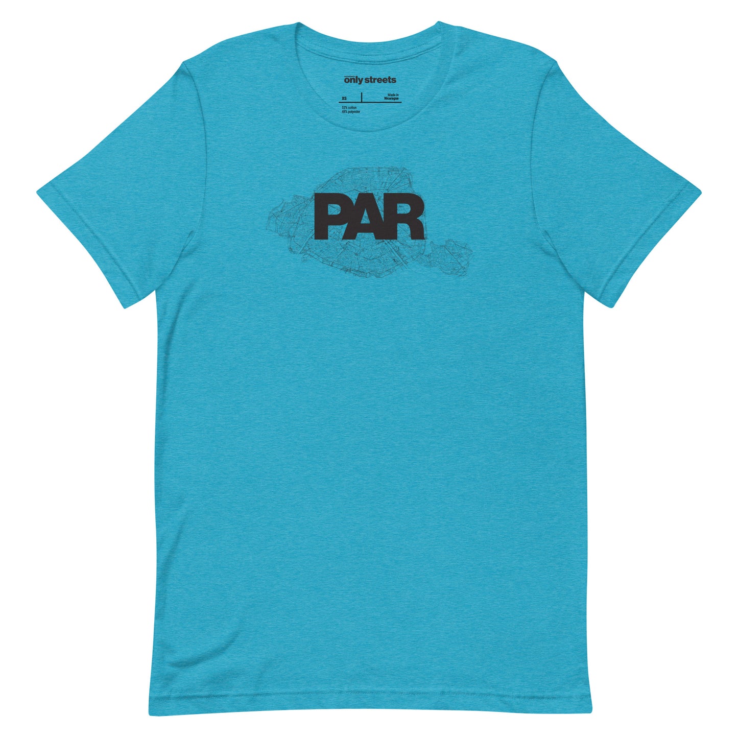 Paris Street Map Graphic Tee — Only Streets minimalist print | Mad Monkey