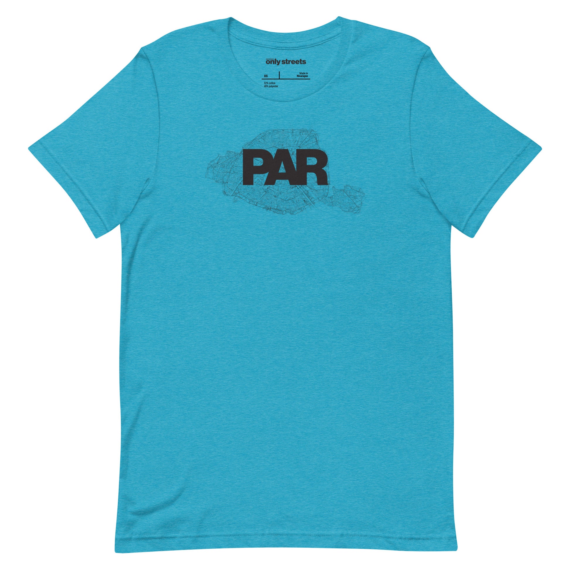 Paris Street Map Graphic Tee — Only Streets minimalist print | Mad Monkey