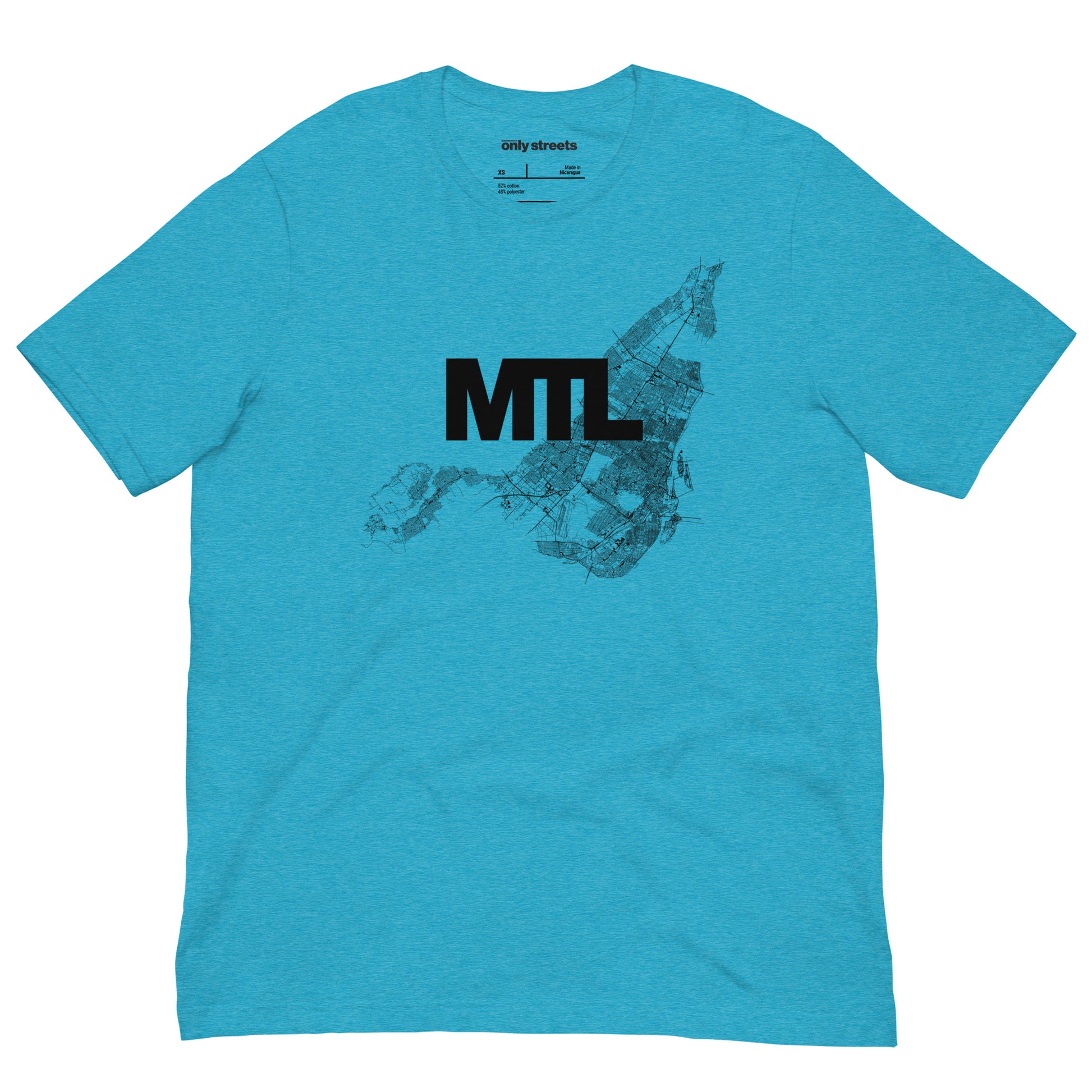 Only Streets Montreal Tee lifestyle — city map apparel | Mad Monkey