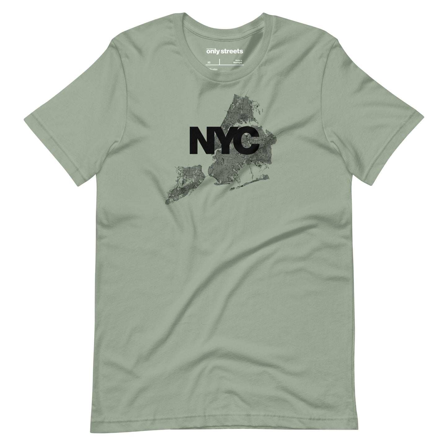 Only Streets New York Tee lifestyle — city map apparel | Mad Monkey