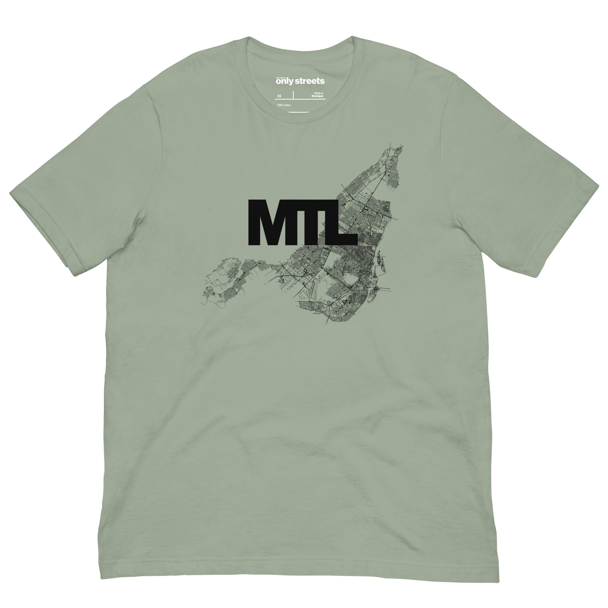 Only Streets Montreal Tee lifestyle — city map apparel | Mad Monkey