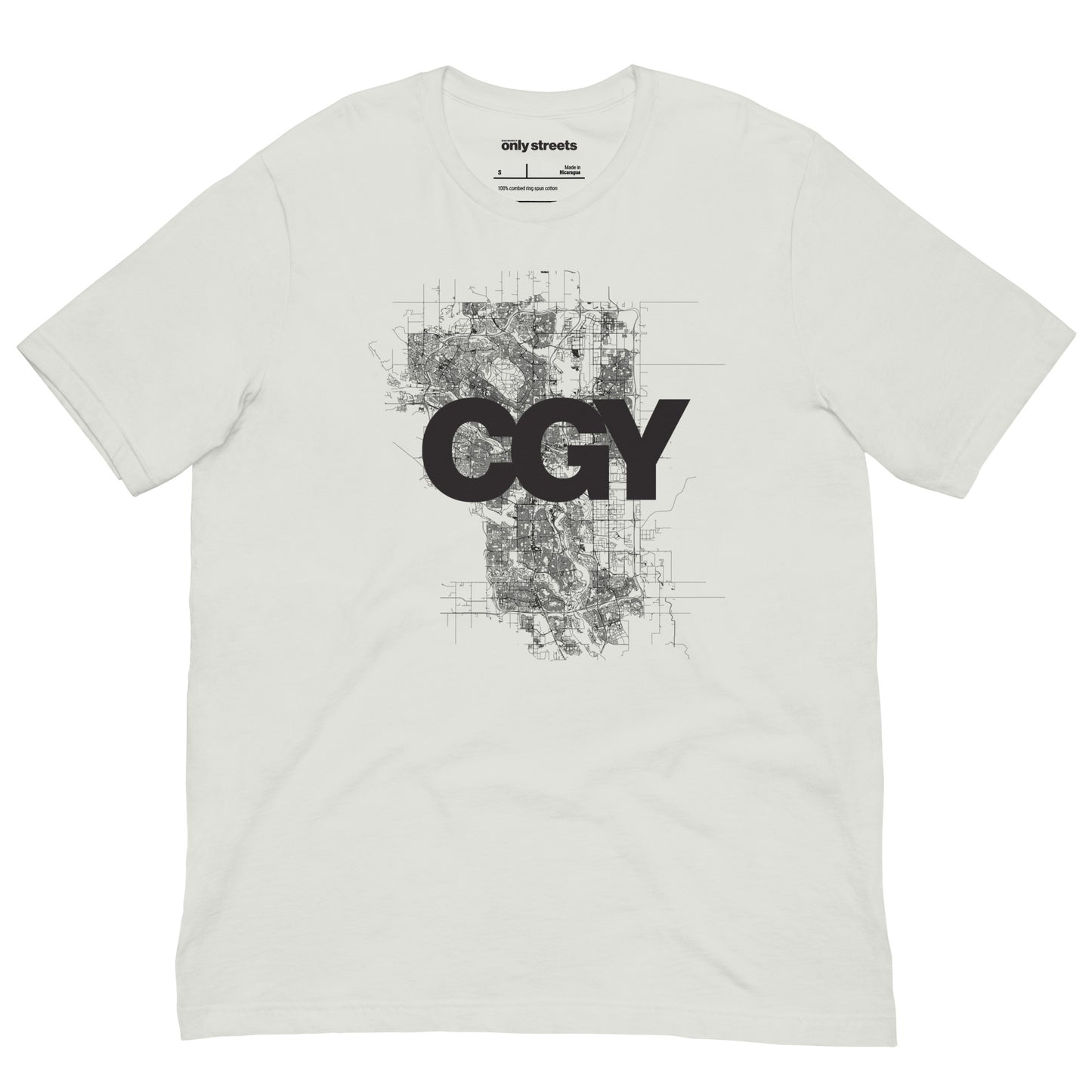Calgary Street Map Graphic Tee — eco ink Canadian streetwear | Mad Monkey
