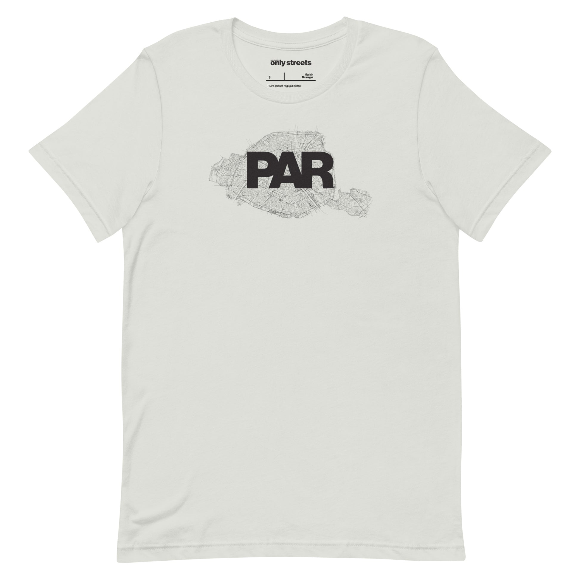 Paris Street Map Graphic Tee — Only Streets minimalist print | Mad Monkey