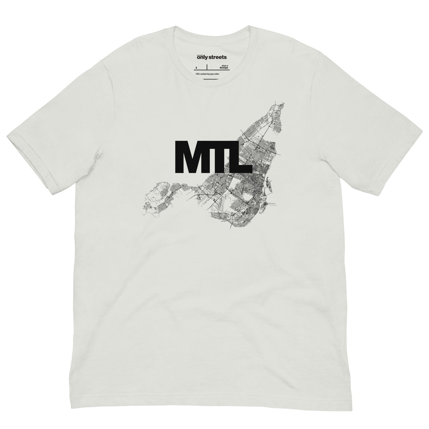 Only Streets Montreal Tee lifestyle — city map apparel | Mad Monkey