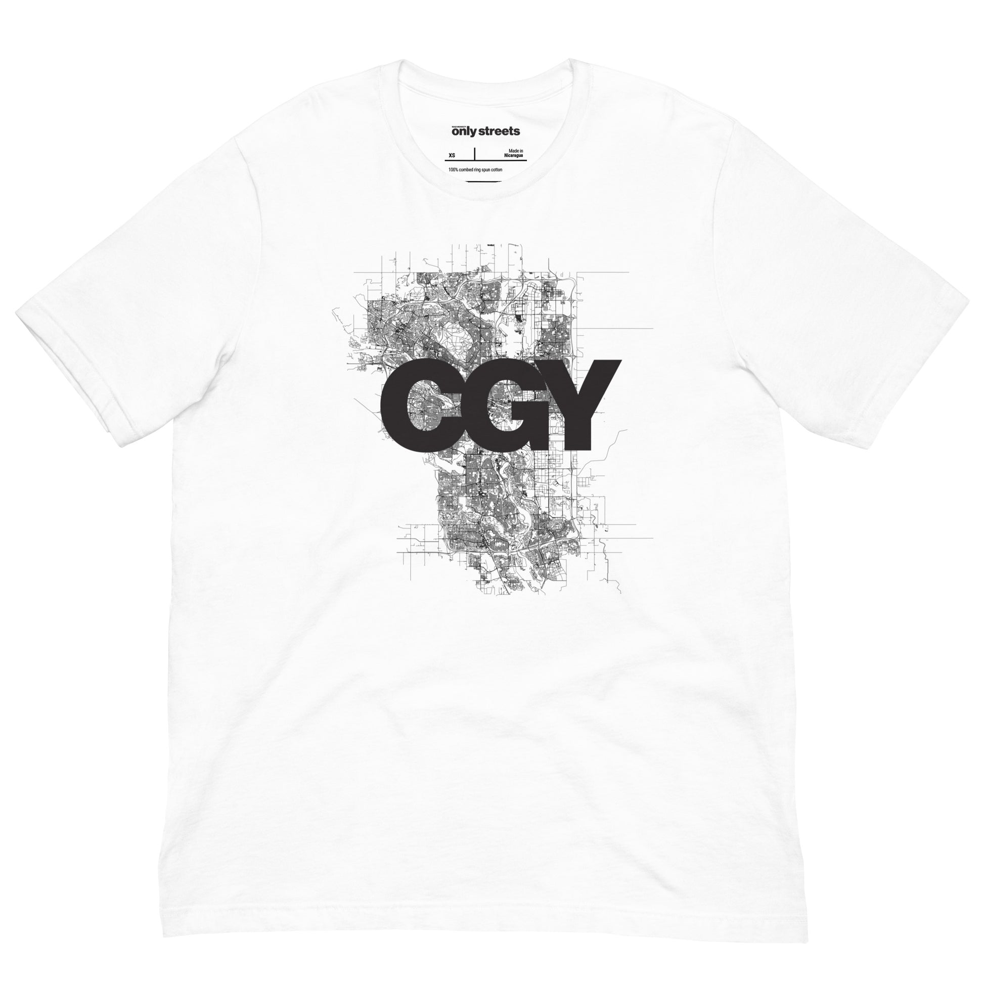 Calgary Street Map Graphic Tee — eco ink Canadian streetwear | Mad Monkey