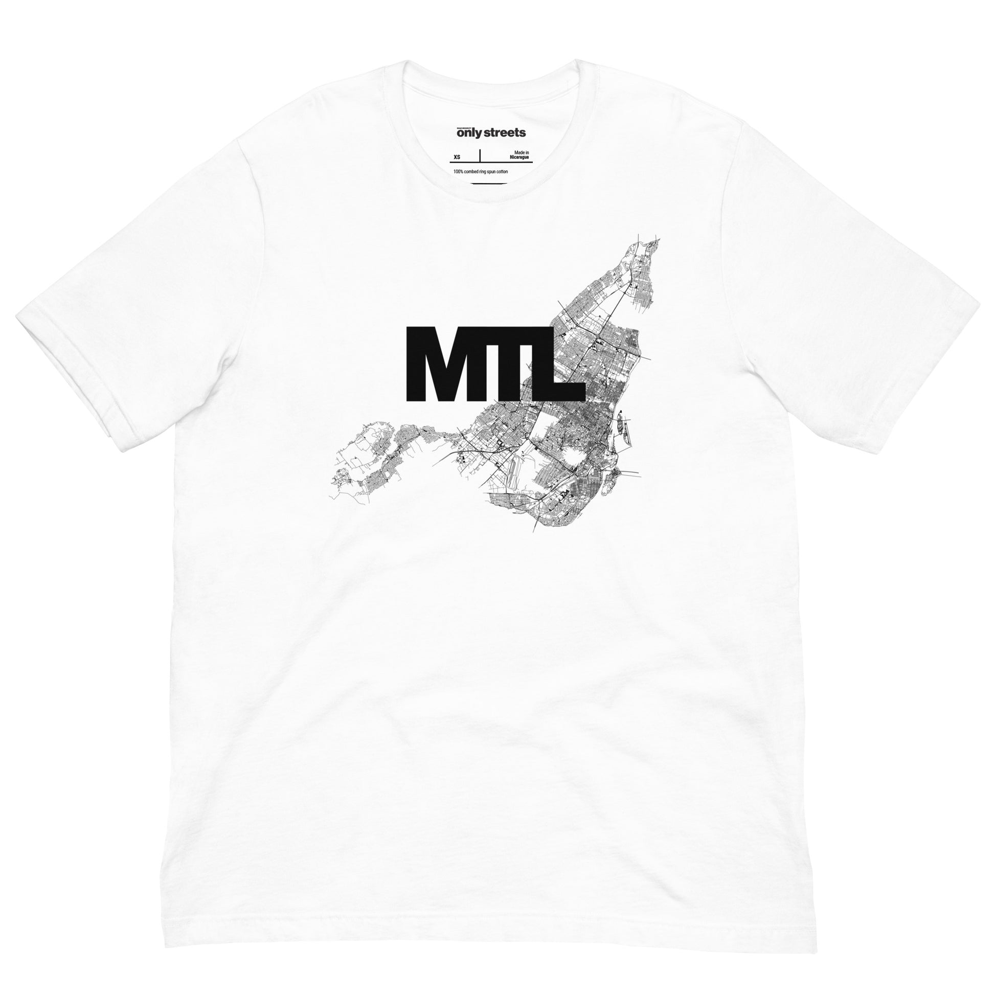 Only Streets Montreal Tee lifestyle — city map apparel | Mad Monkey