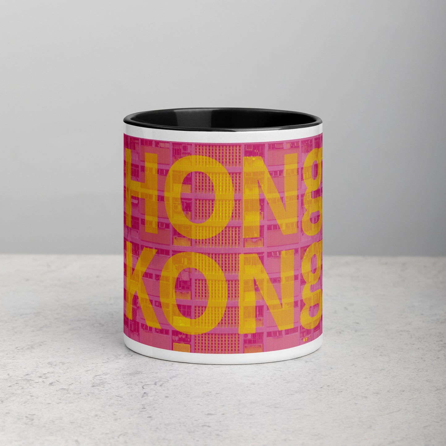 Hong Kong Concrete Archive Ceramic Mug — 11oz city graphic | Mad Monkey