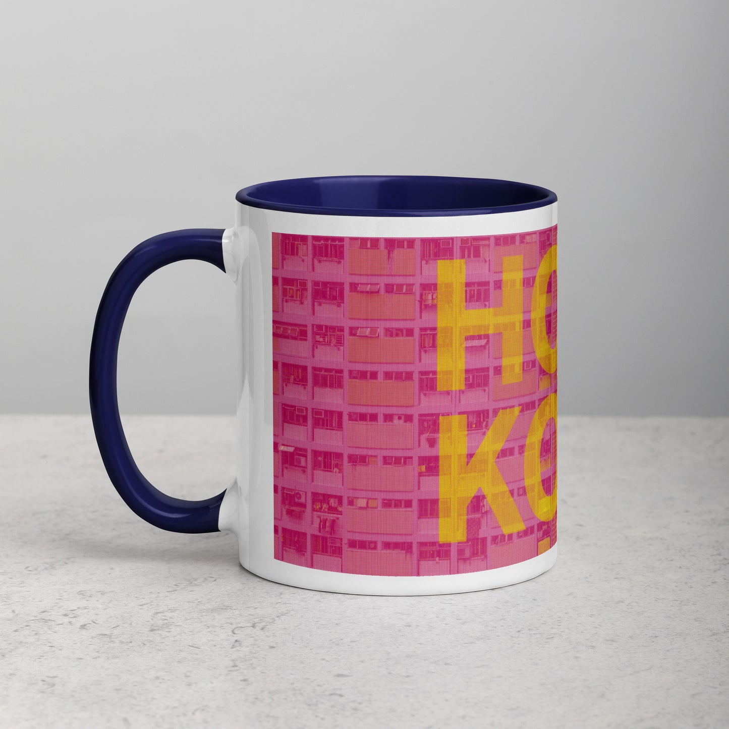 Hong Kong Concrete Archive Ceramic Mug — 11oz city graphic | Mad Monkey