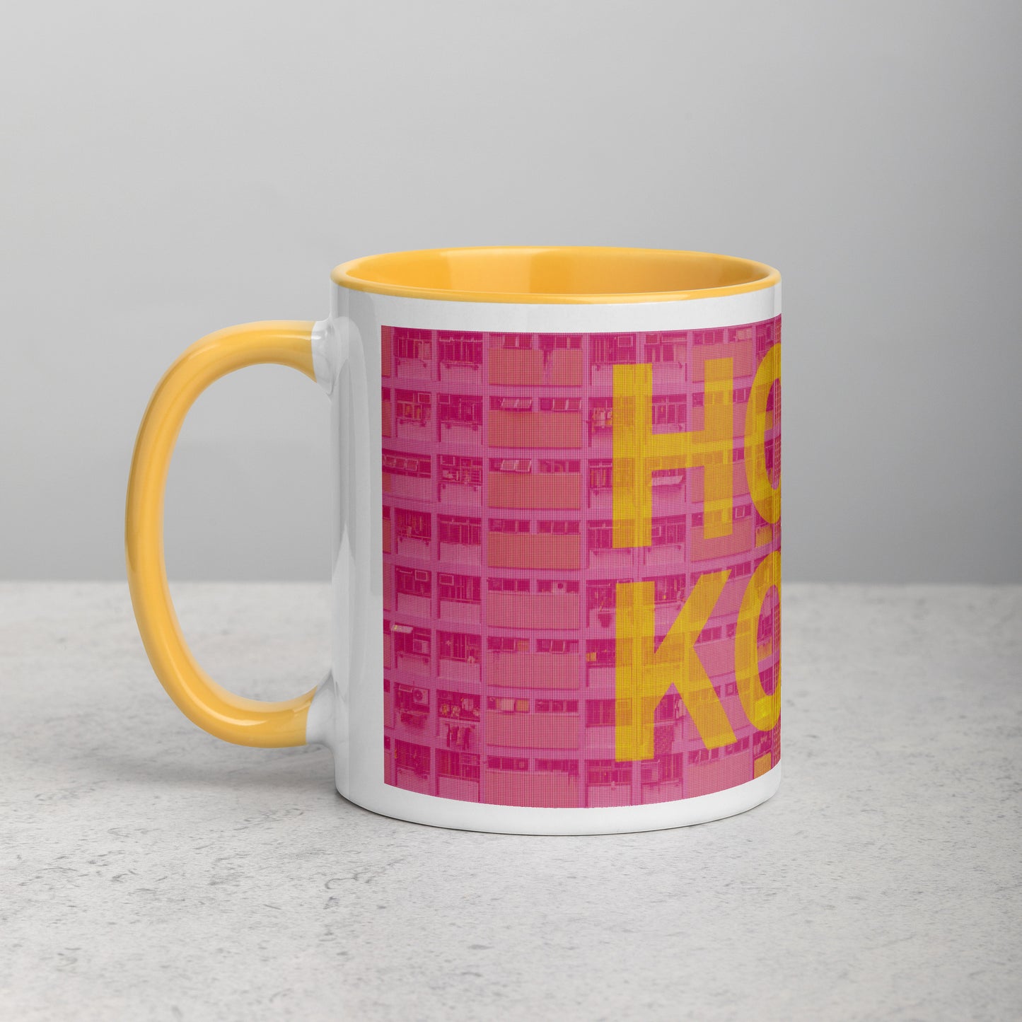 Hong Kong Concrete Archive Ceramic Mug — 11oz city graphic | Mad Monkey
