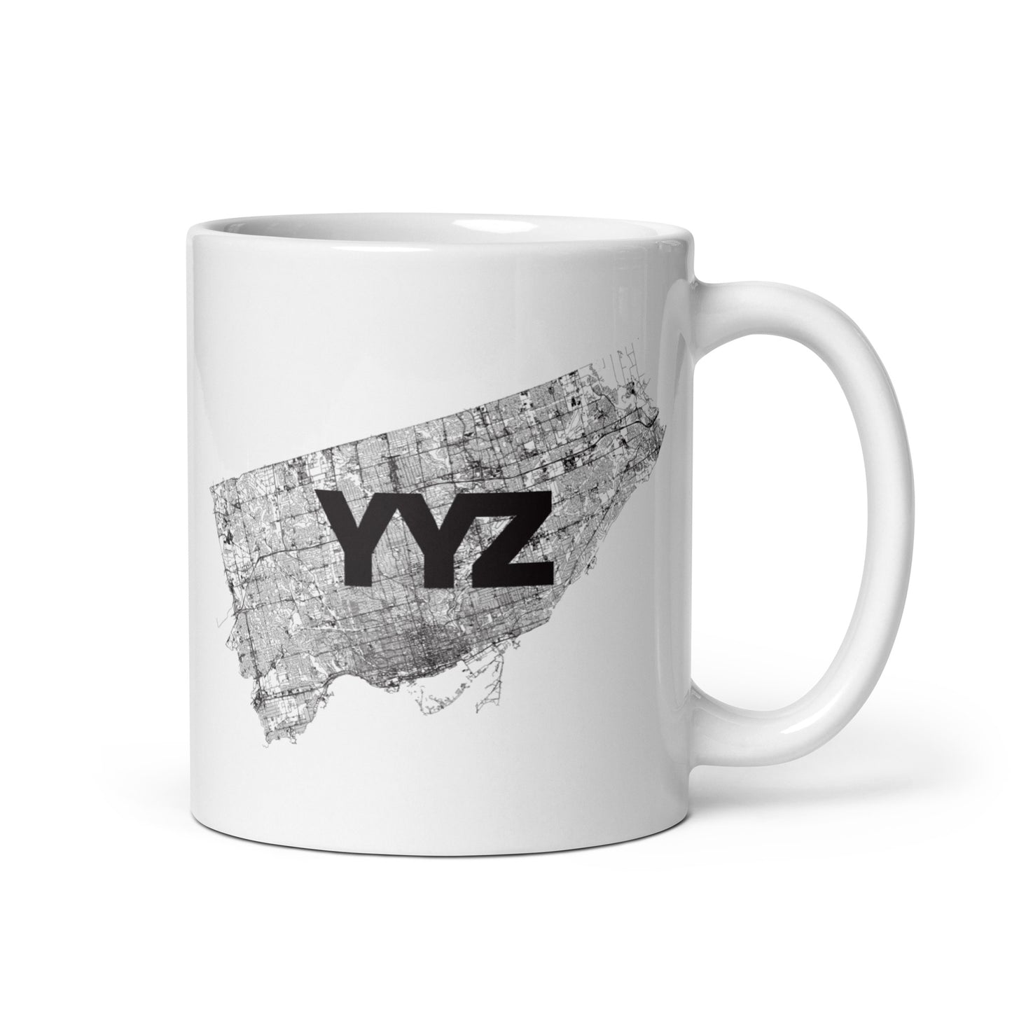 Toronto Only Streets White Glossy Mug — 11oz city graphic | Mad Monkey