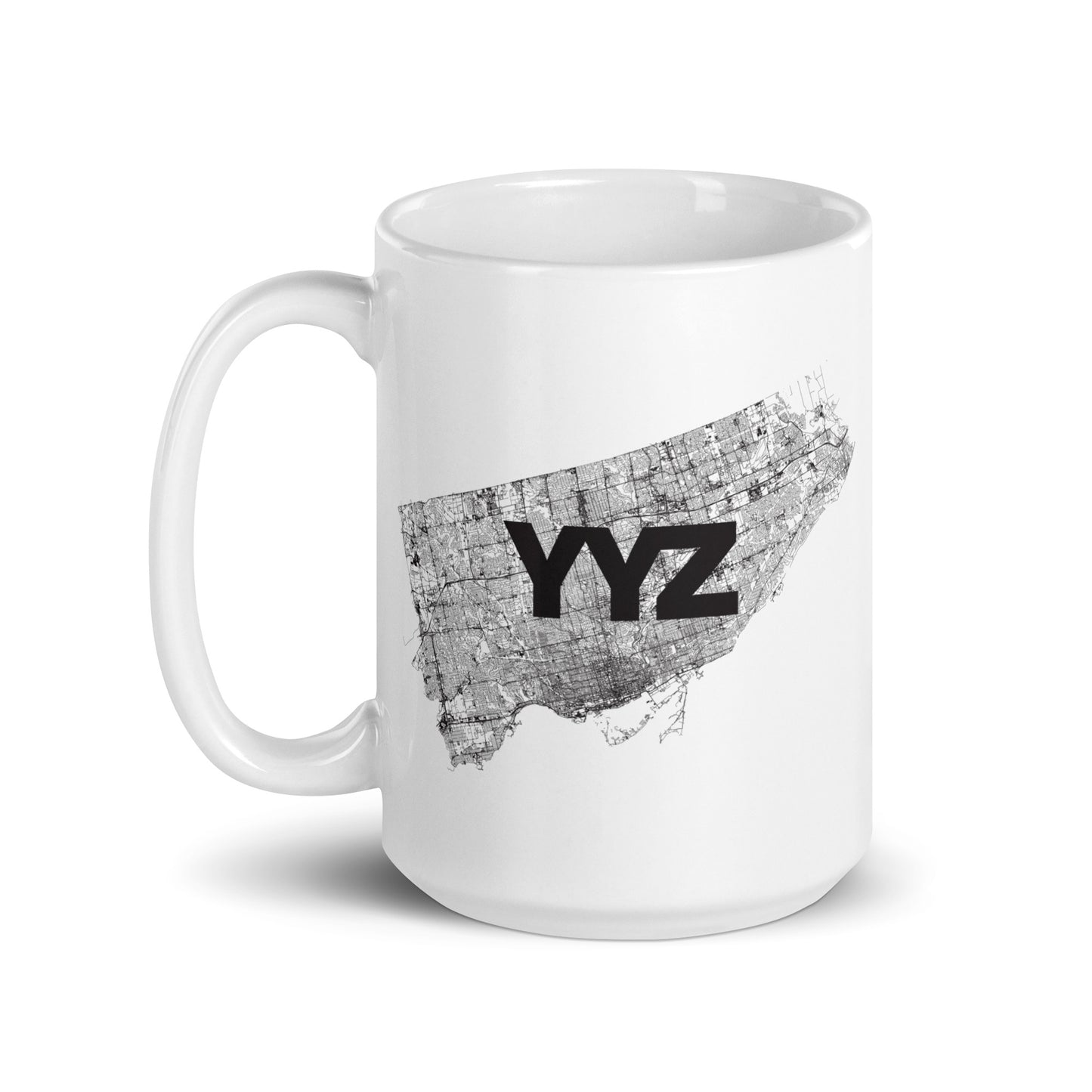 Toronto Only Streets White Glossy Mug — 11oz city graphic | Mad Monkey