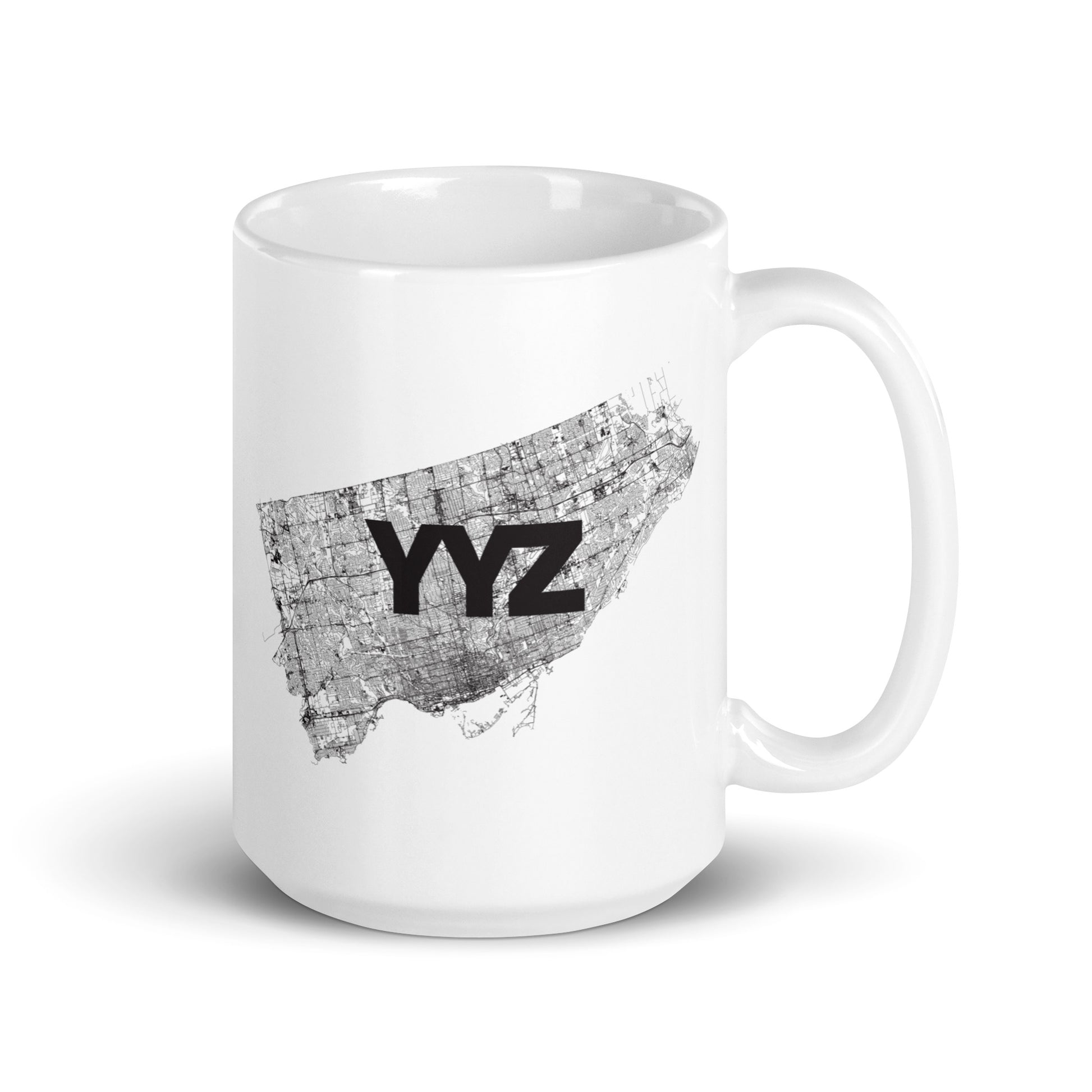 Toronto Only Streets White Glossy Mug — 11oz city graphic | Mad Monkey
