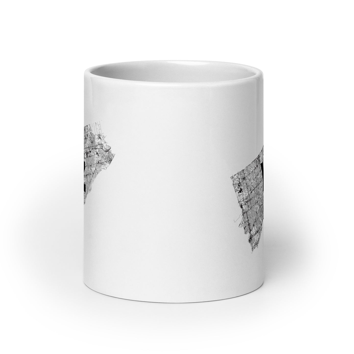 Toronto Only Streets White Glossy Mug — 11oz city graphic | Mad Monkey
