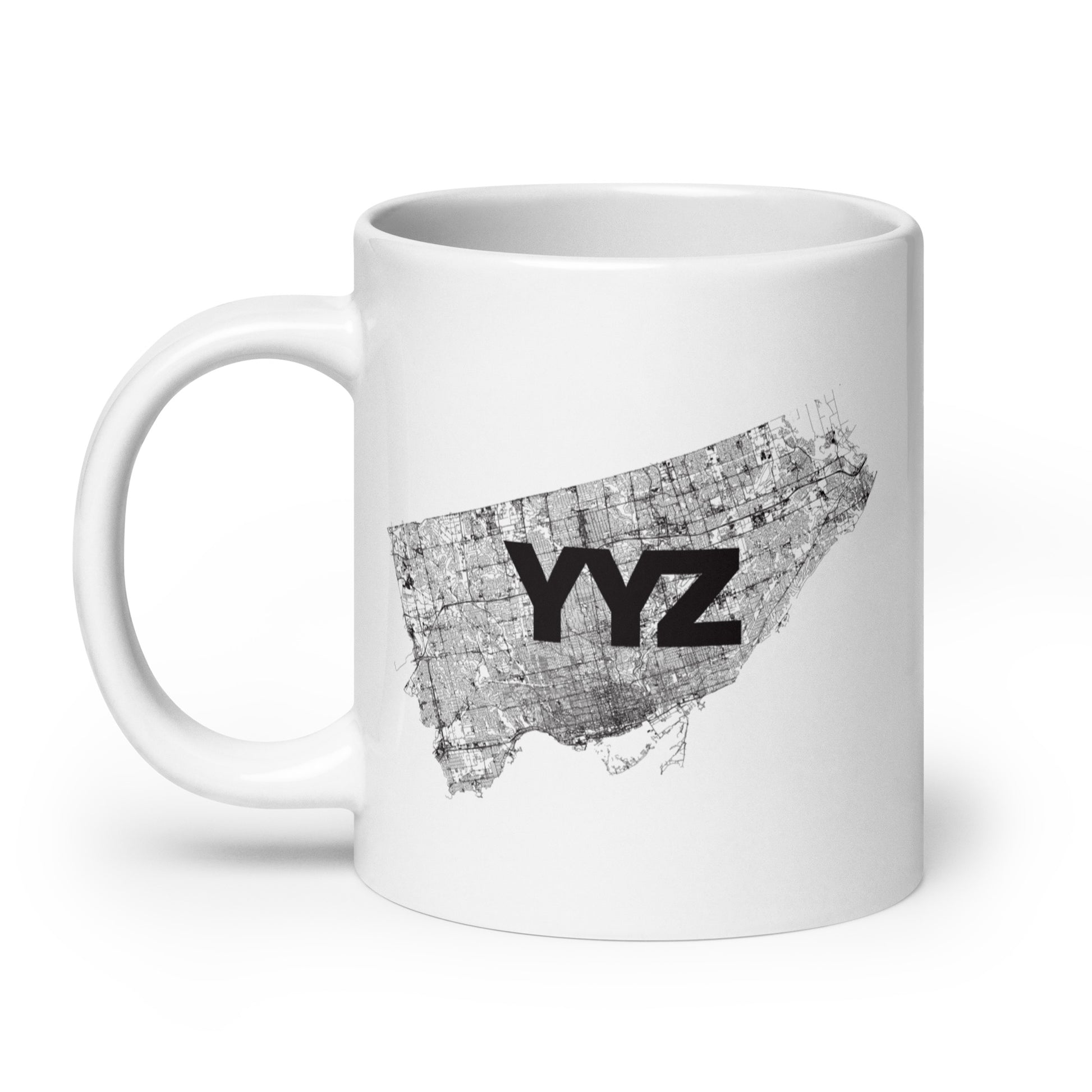 Toronto Only Streets White Glossy Mug — 11oz city graphic | Mad Monkey