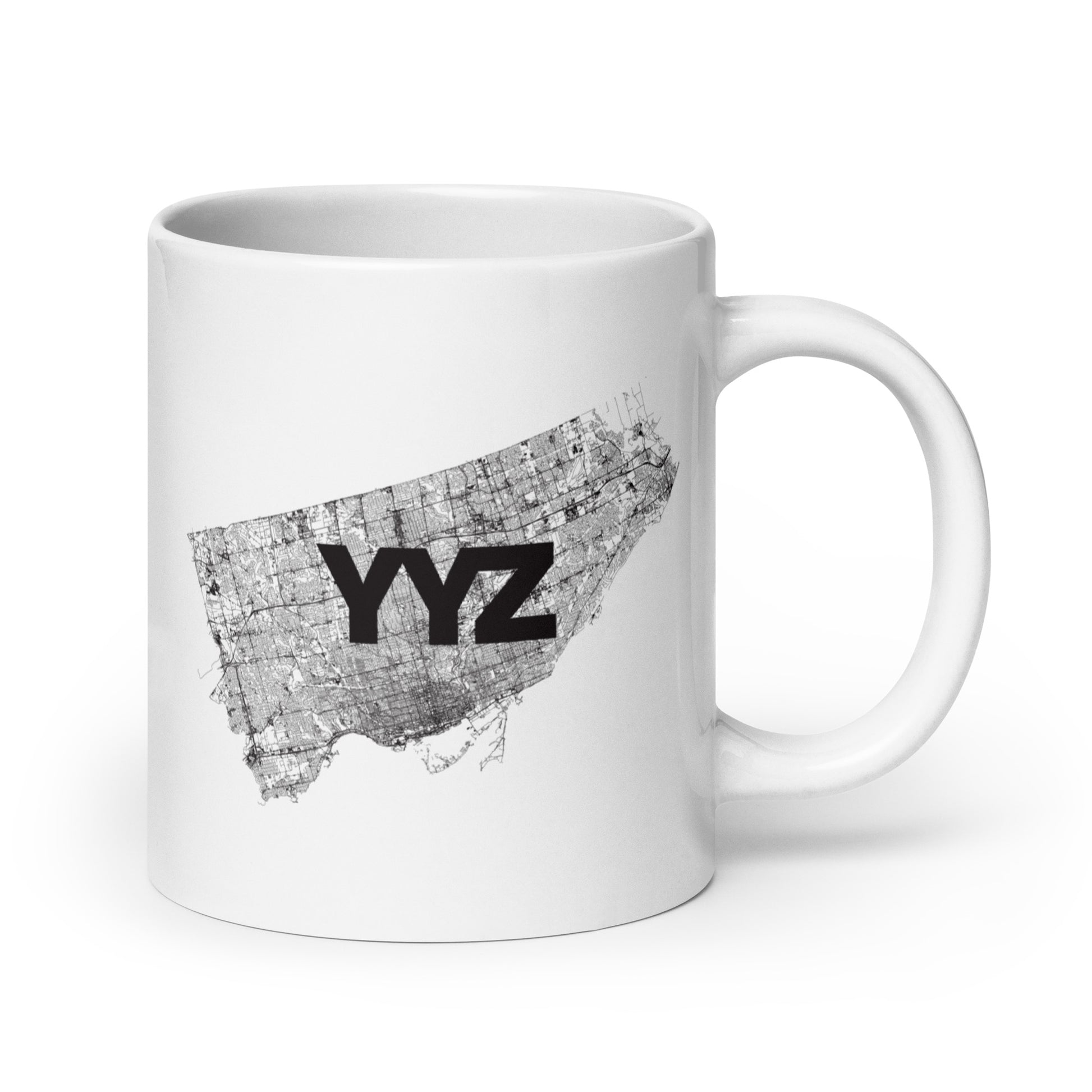 Toronto Only Streets White Glossy Mug — 11oz city graphic | Mad Monkey